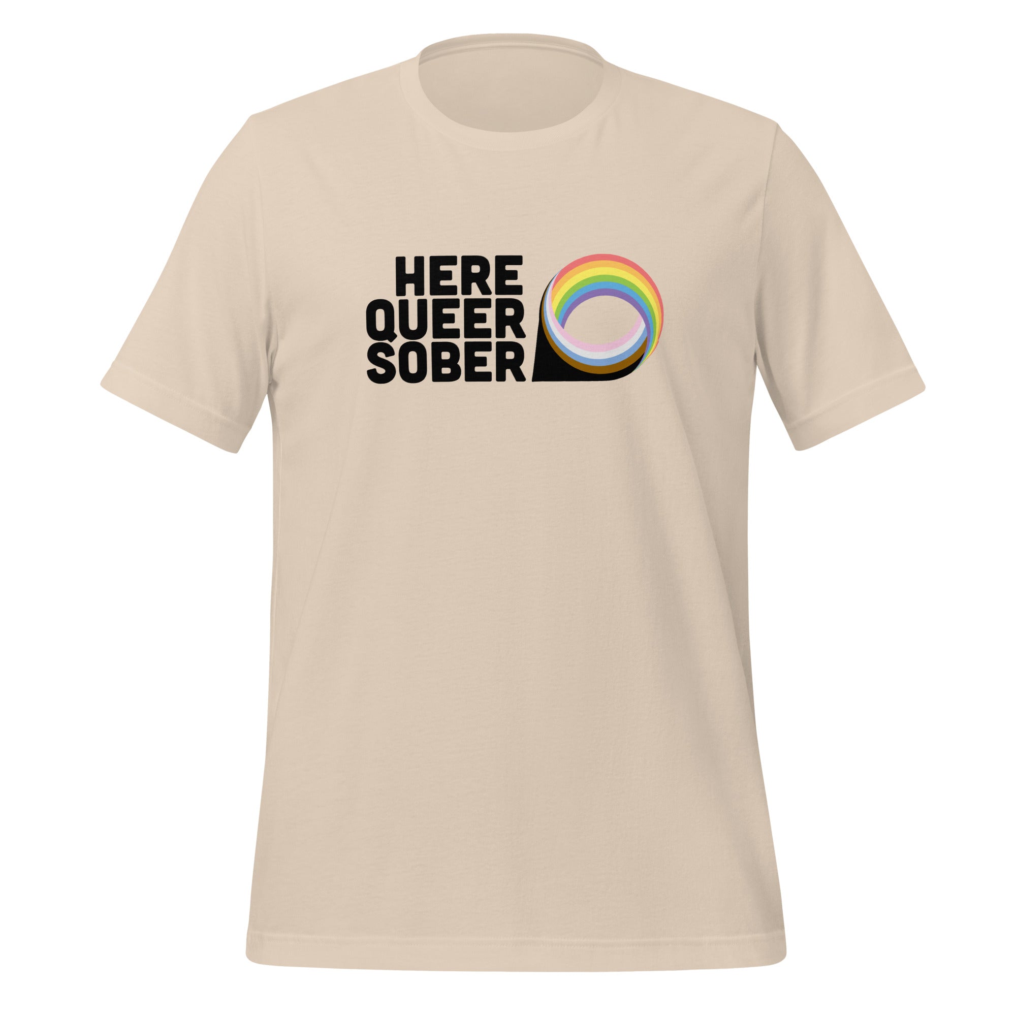 Camiseta unisex sobria queer de Here