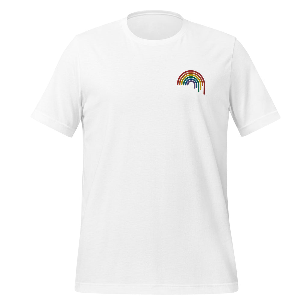 Rainbow Drip Embroidered T-Shirt