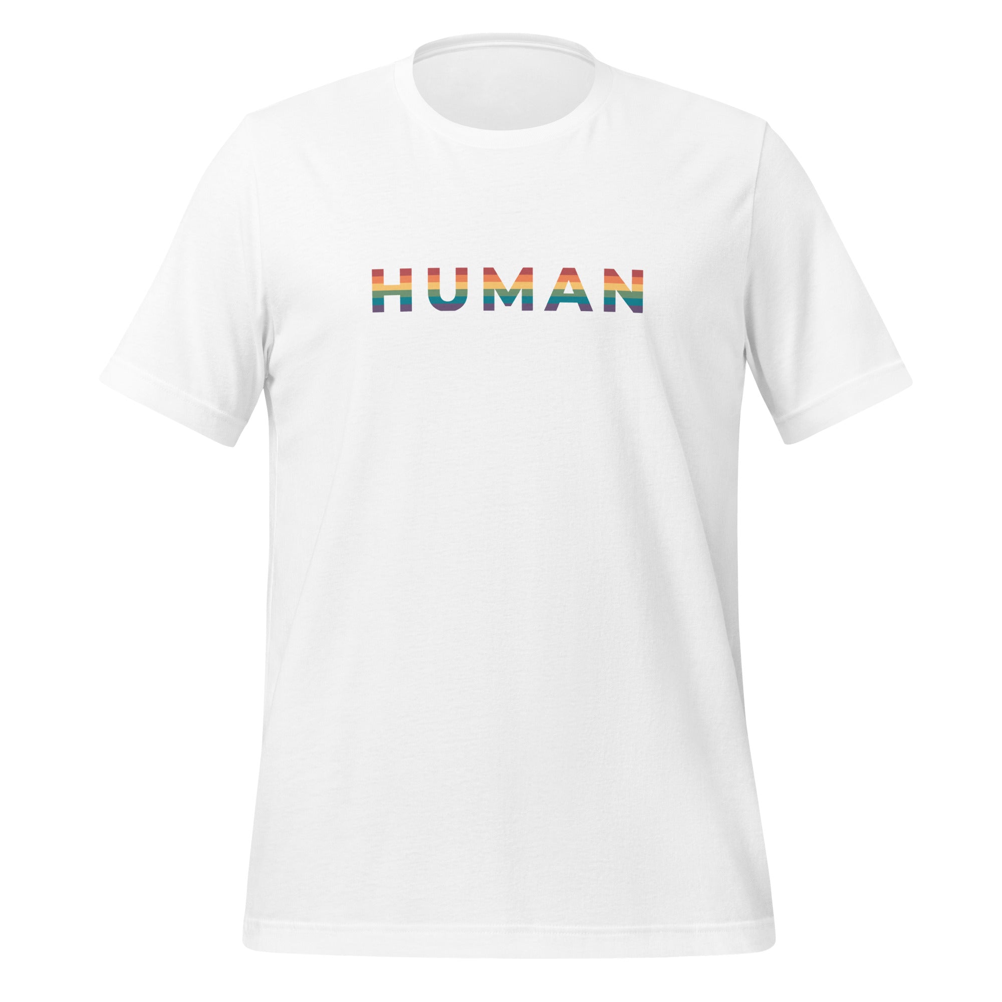 Camiseta unisex con el arcoíris humano