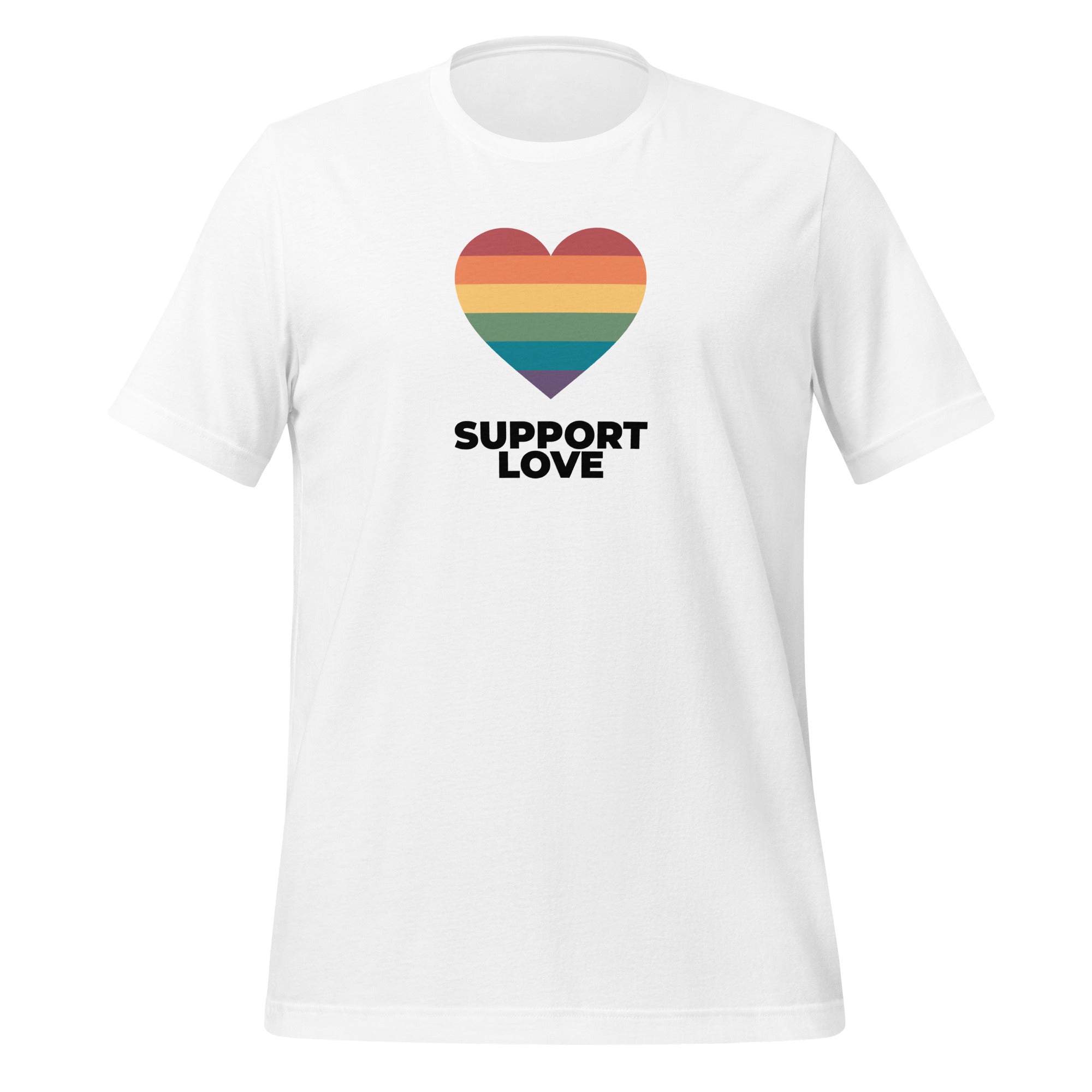 Camiseta unisex con el mensaje "Apoya a Love Heart"