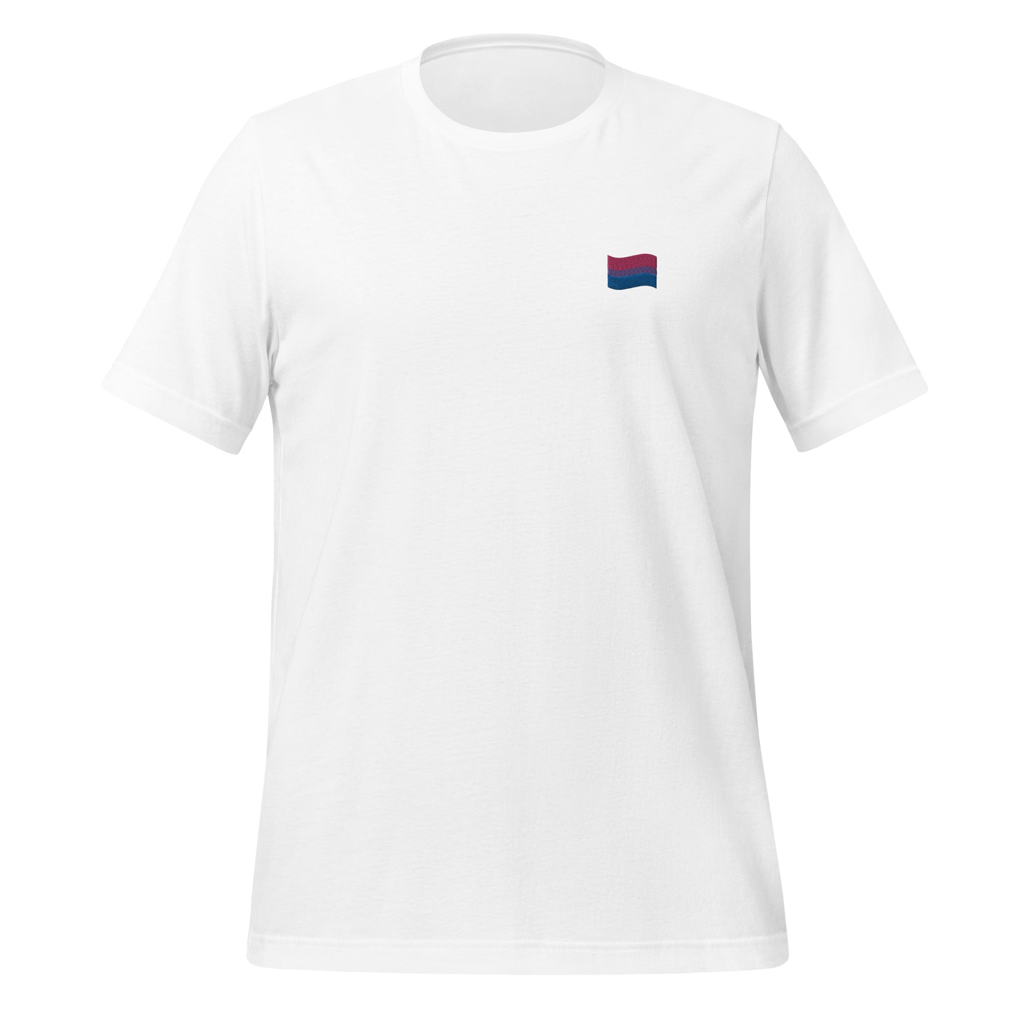 Camiseta unisex con bandera bisexual bordada
