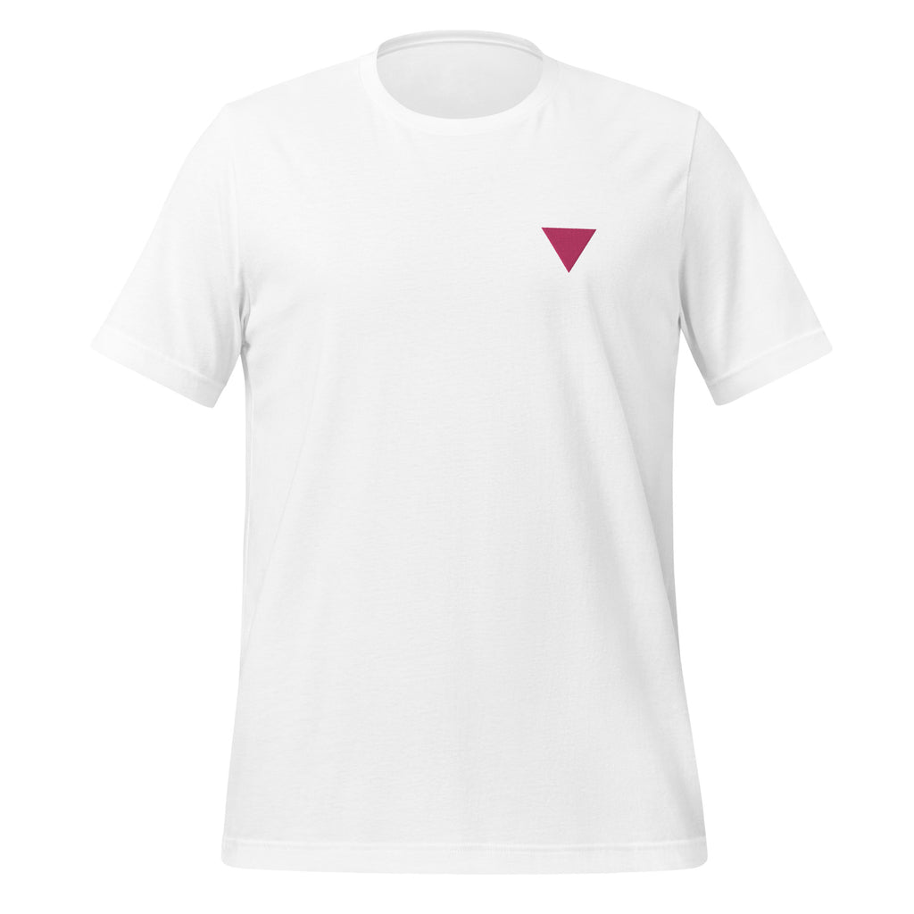 Pink Triangle Embroidered Unisex T-Shirt