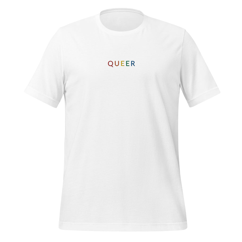 Rainbow Queer Embroidered Unisex T-Shirt