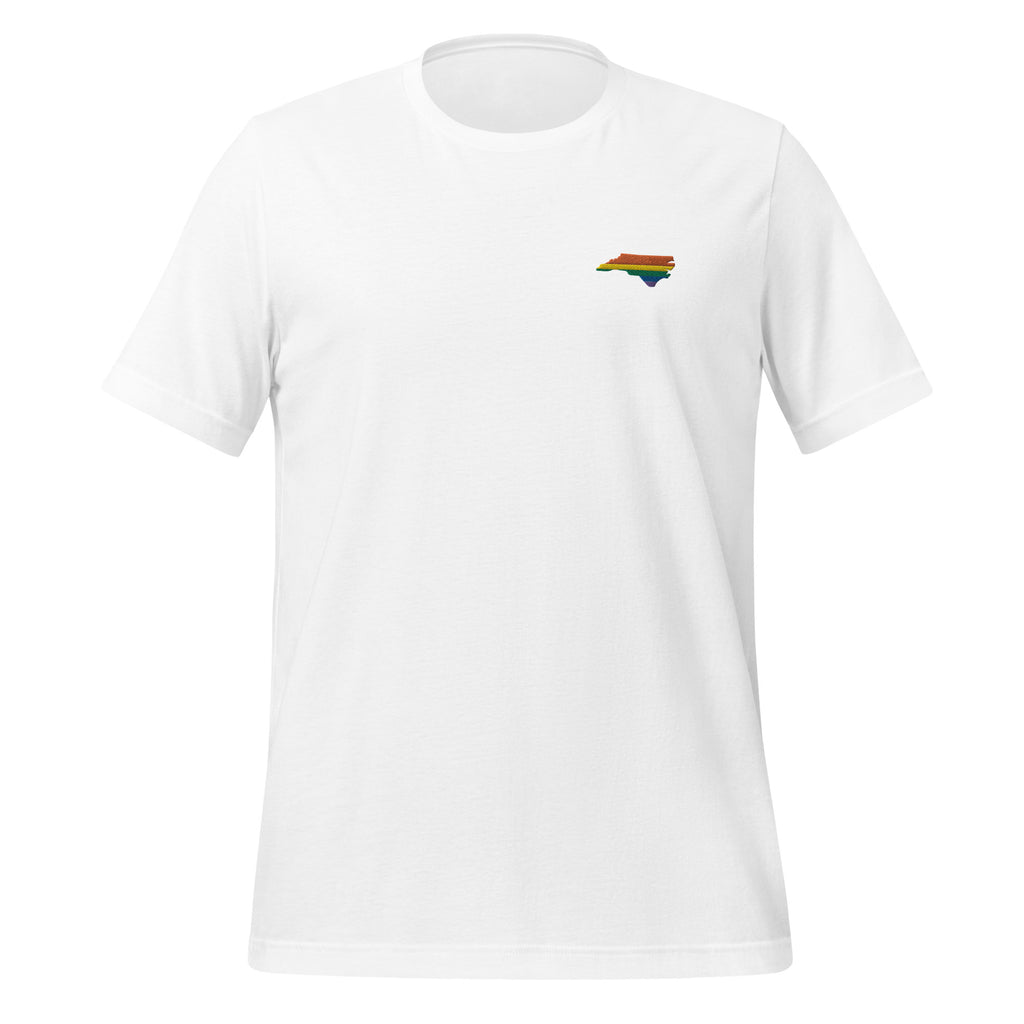 North Carolina Rainbow Embroidered Unisex T-Shirt