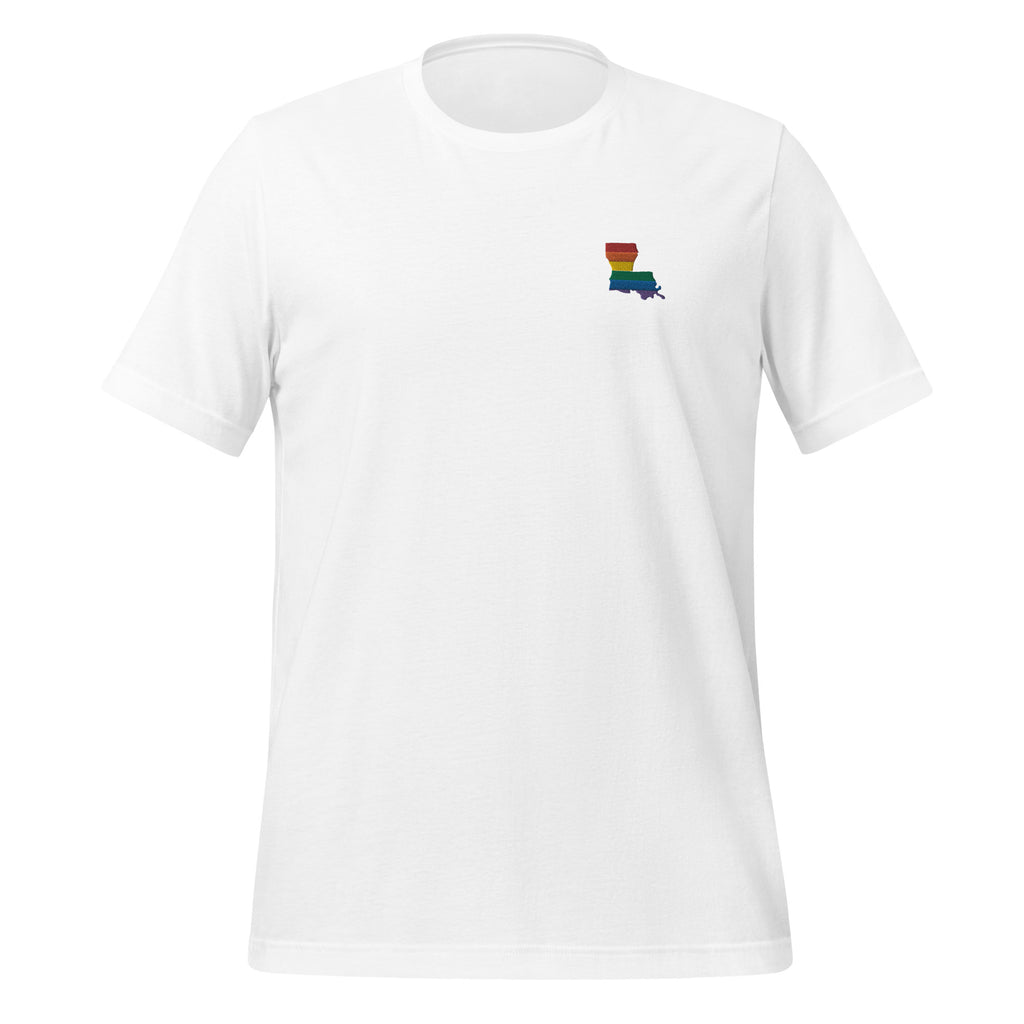 Louisiana Rainbow Embroidered Unisex T-Shirt