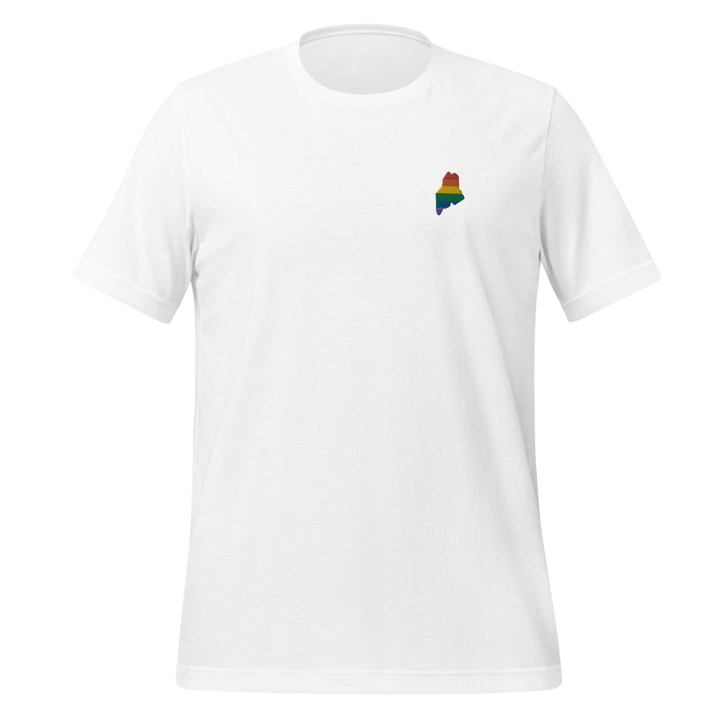 Maine Rainbow Embroidered Unisex T-Shirt