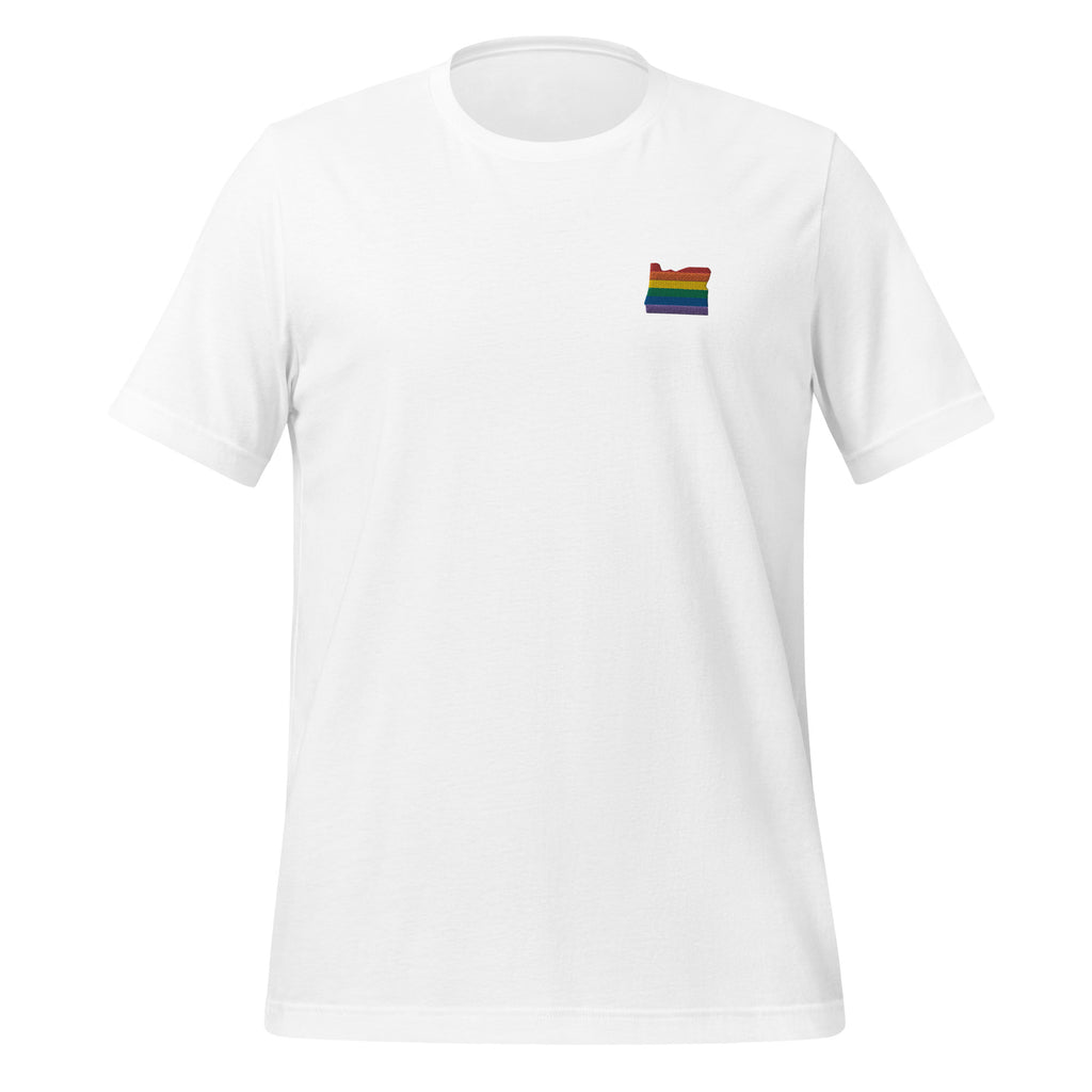 Oregon Rainbow Embroidered Unisex T-Shirt