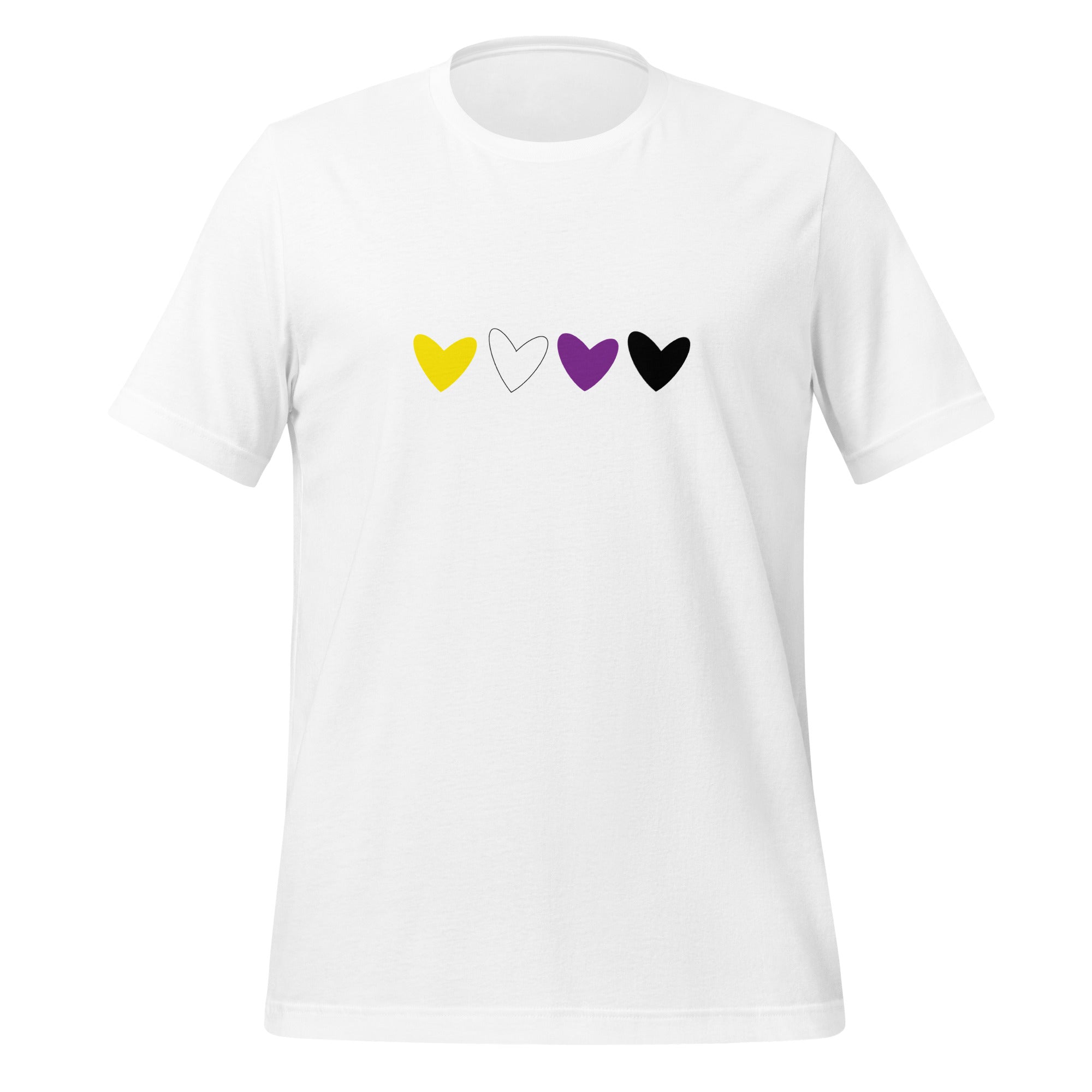 Camiseta unisex de corazones no binarios