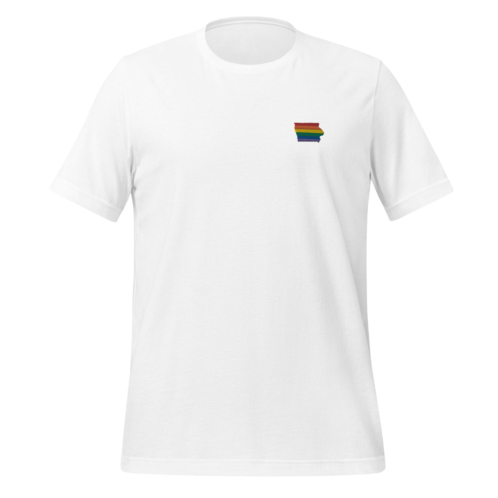 Iowa Rainbow Embroidered Unisex T-Shirt