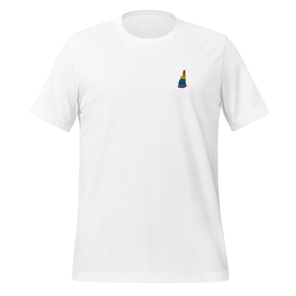 New Hampshire Rainbow Embroidered Unisex T-Shirt