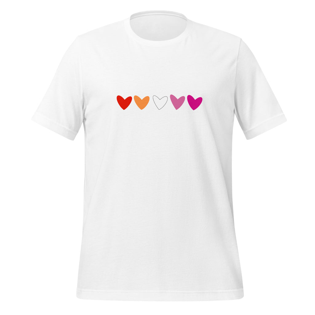 Lesbian Hearts Unisex T-Shirt