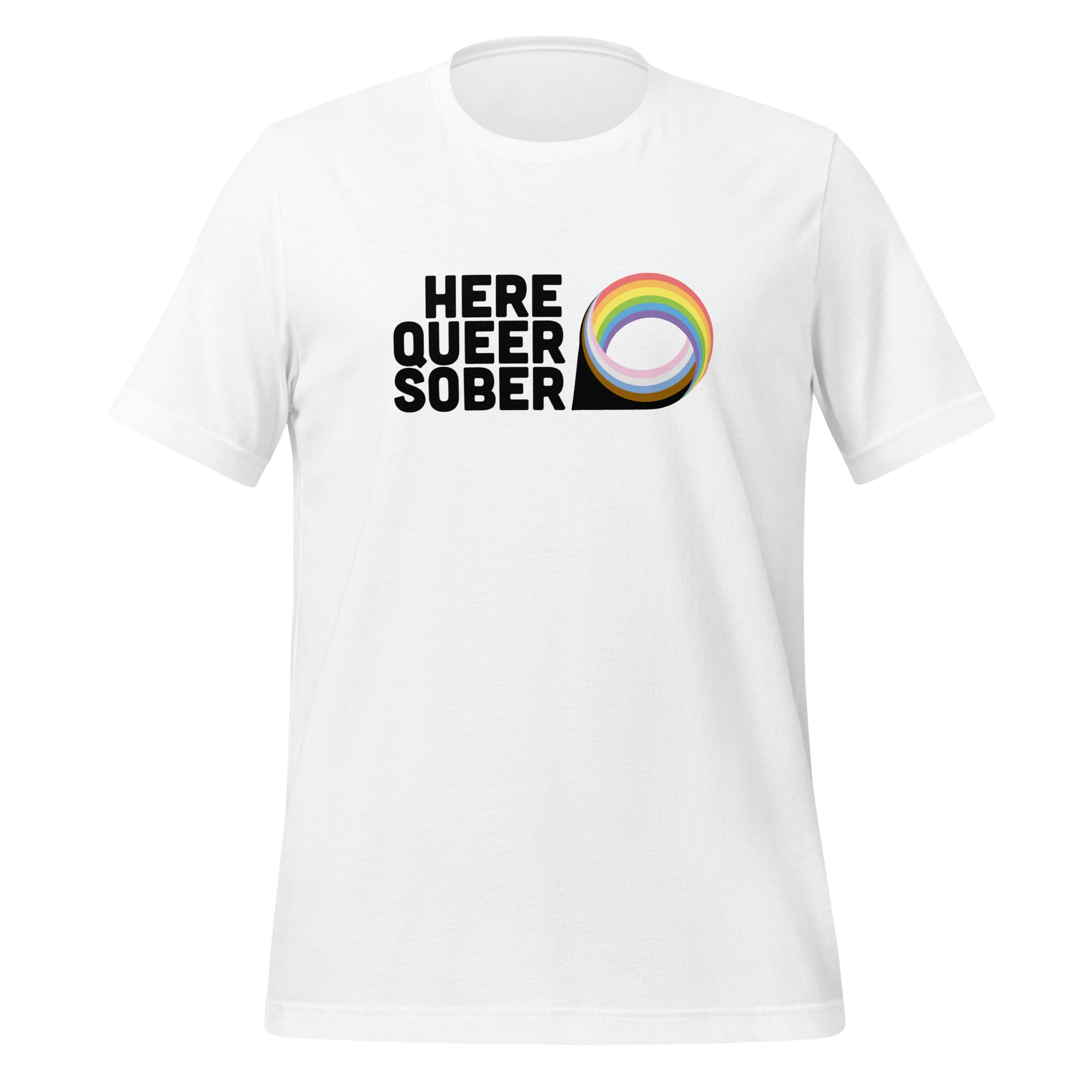 Camiseta unisex sobria queer de Here