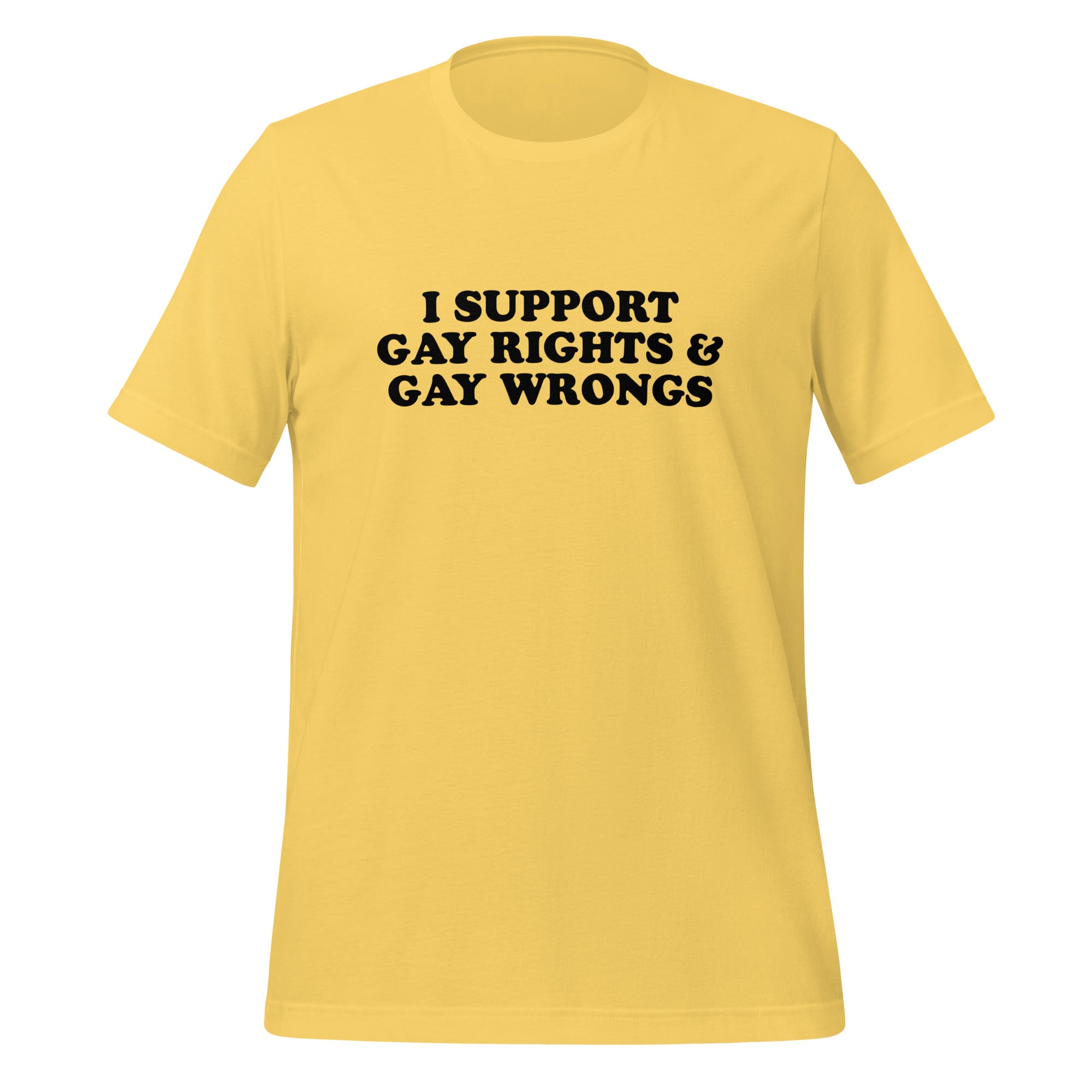 I Support Gay Rights and Gay Wrongs Unisex t-shirt