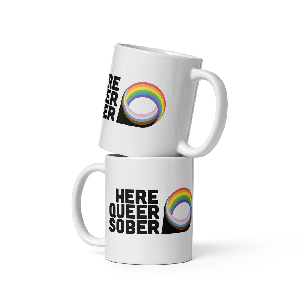 Here Queer Sober Mug