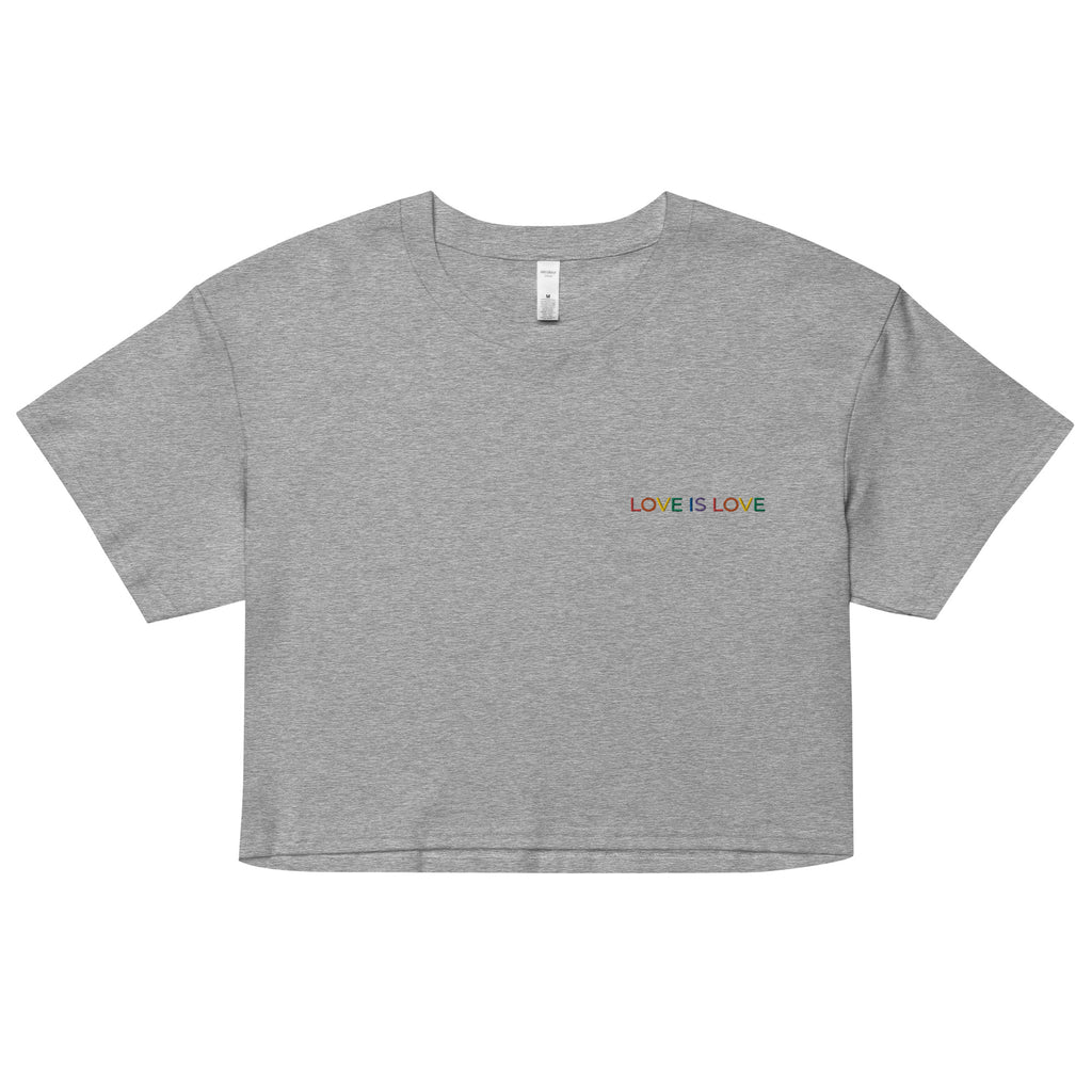 Love is Love Embroidered Unisex Crop Top