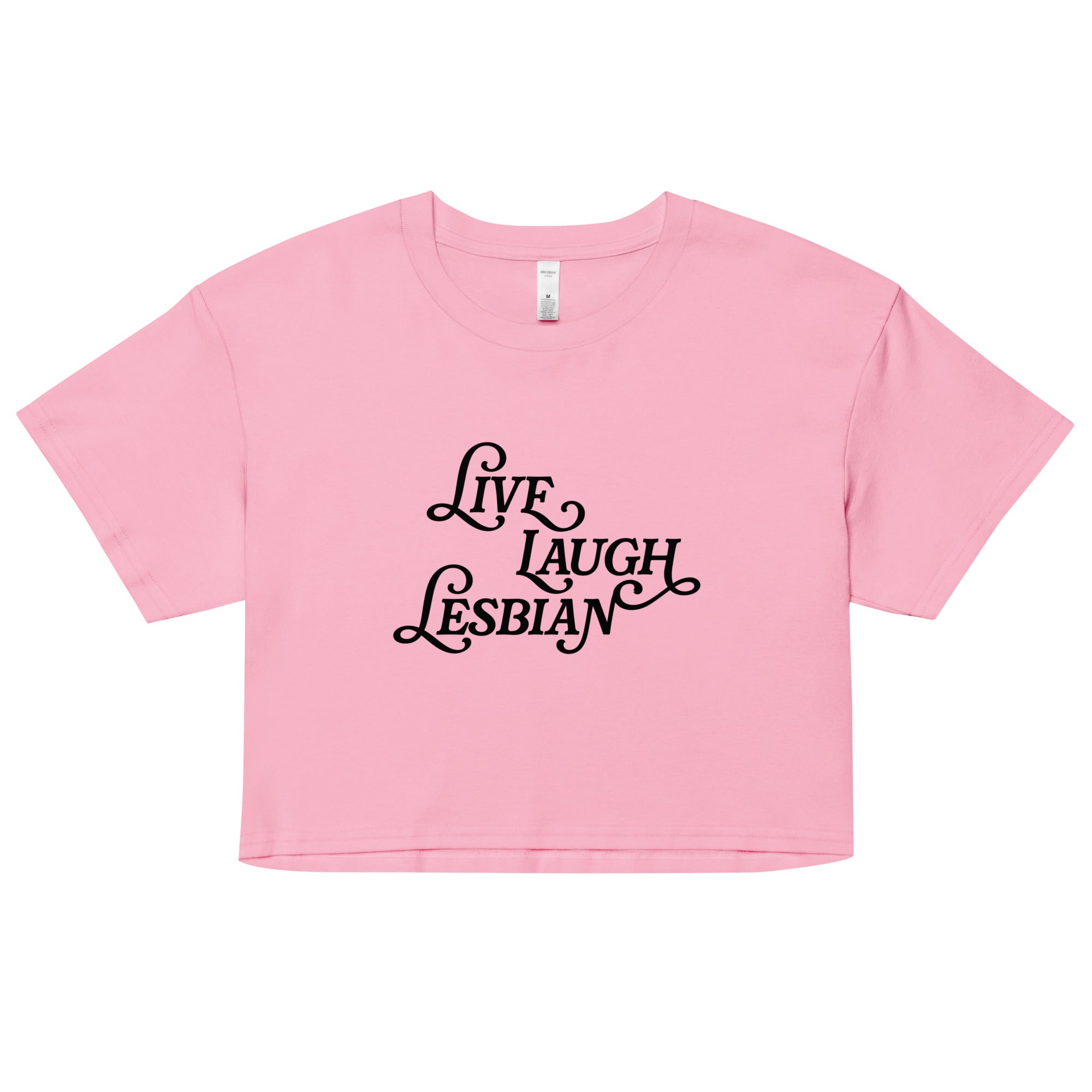 Camiseta corta unisex lésbica Live Laugh