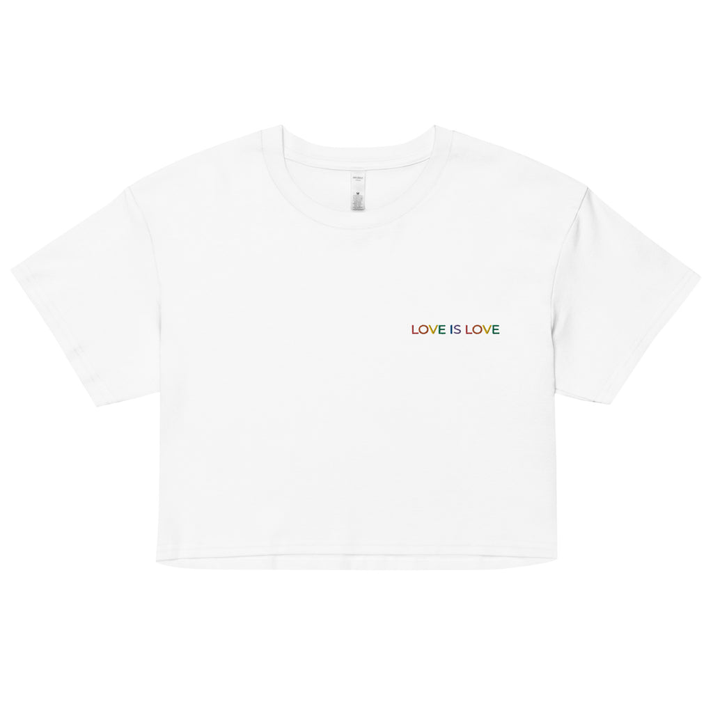 Love is Love Embroidered Unisex Crop Top