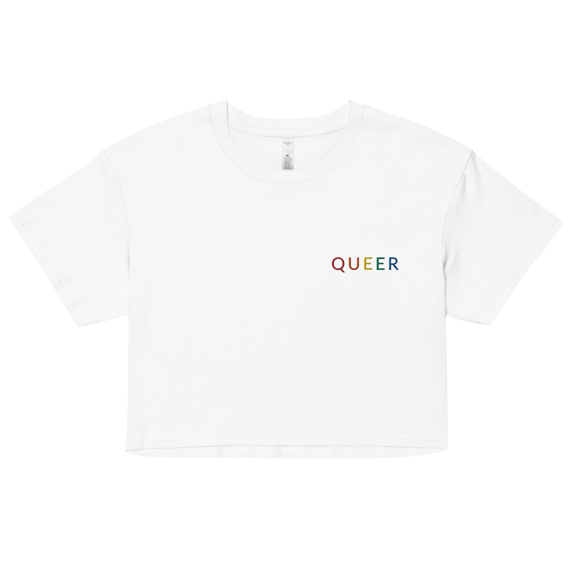 Haut court unisexe brodé Queer