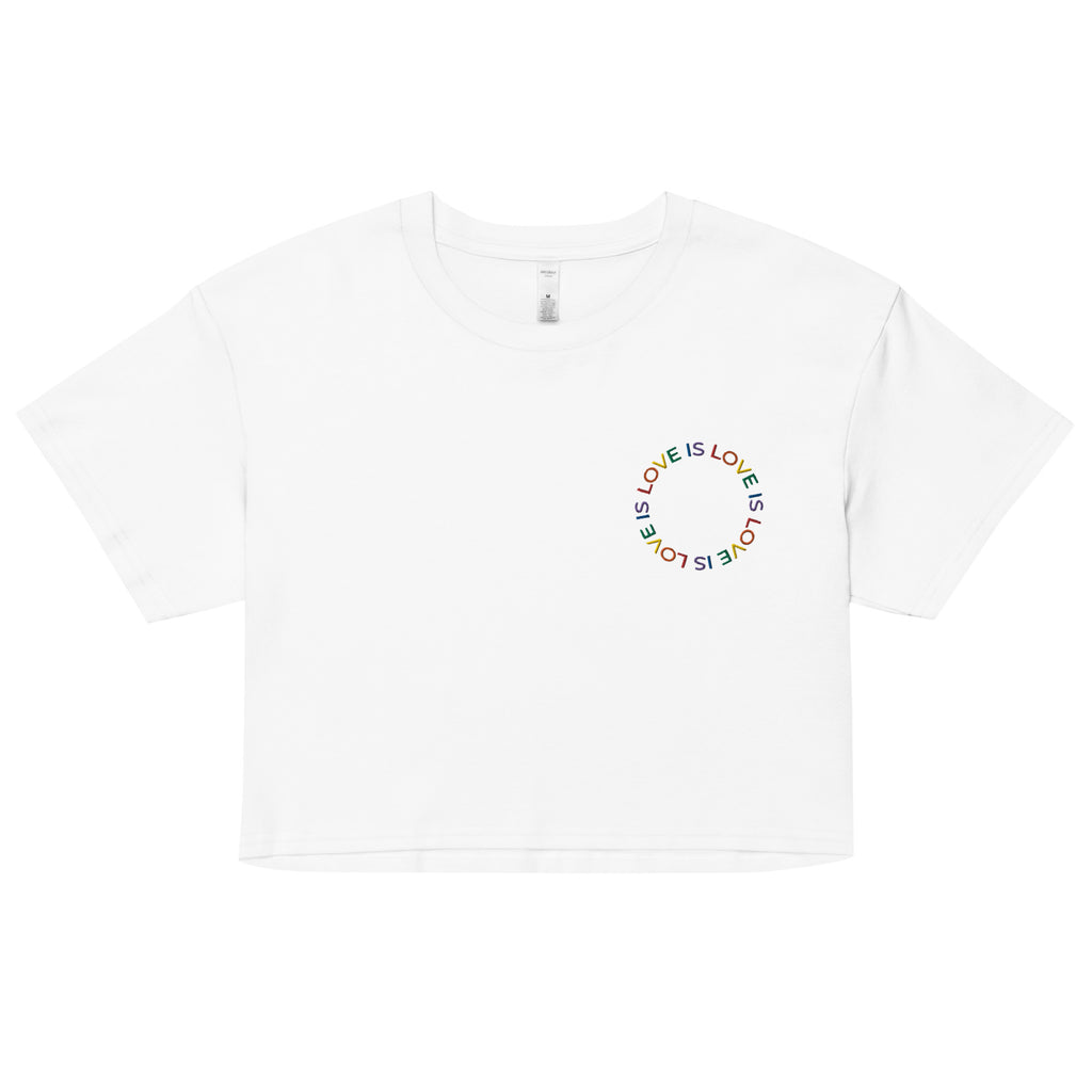 Love is Love Embroidered Unisex Crop Top