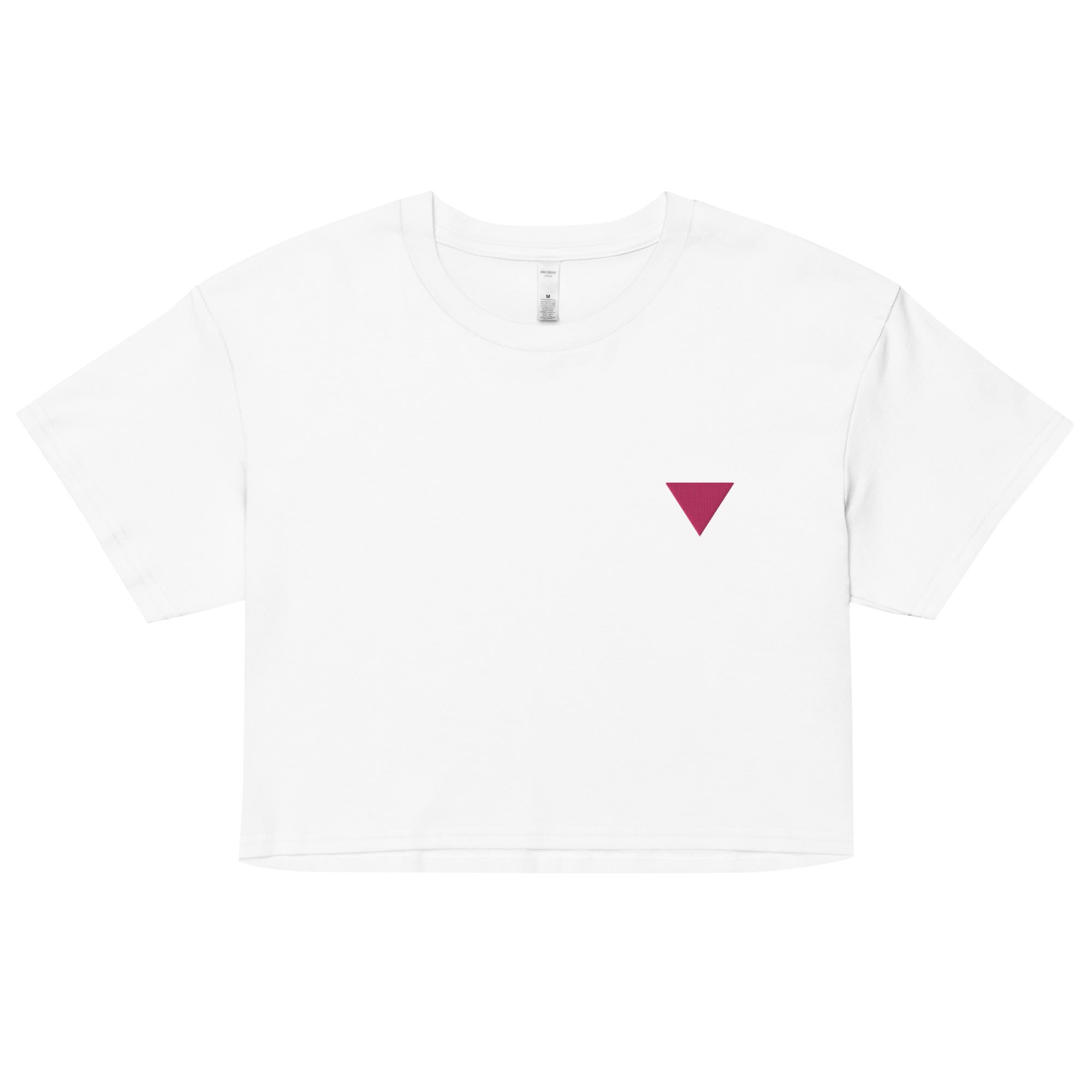 Pink Triangle Embroidered Unisex Crop Top (Limited Sizes/XS-XL)