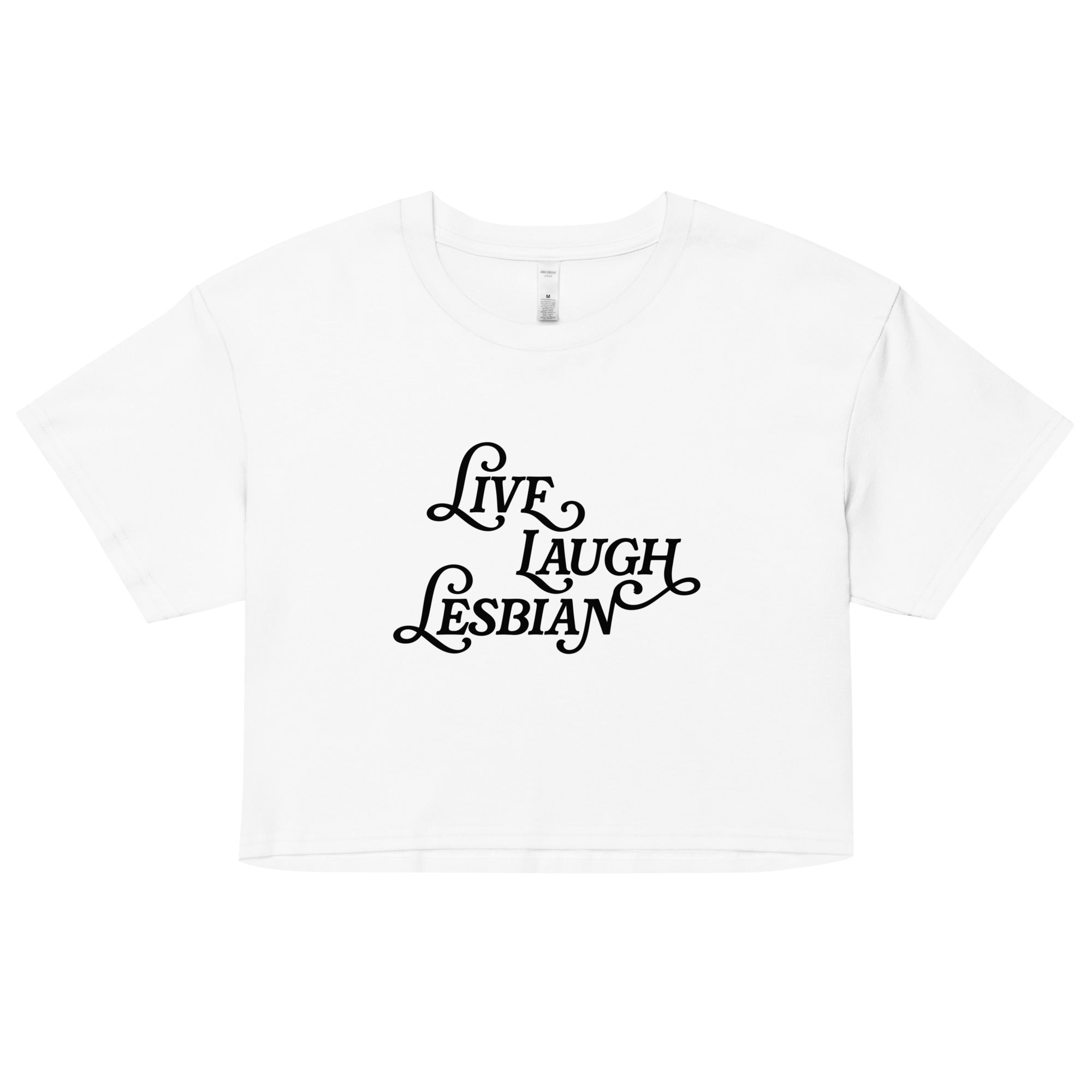 Camiseta corta unisex lésbica Live Laugh