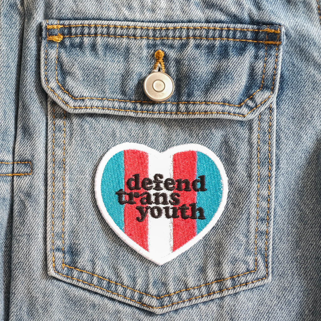 Defend Trans Youth Embroidered patch