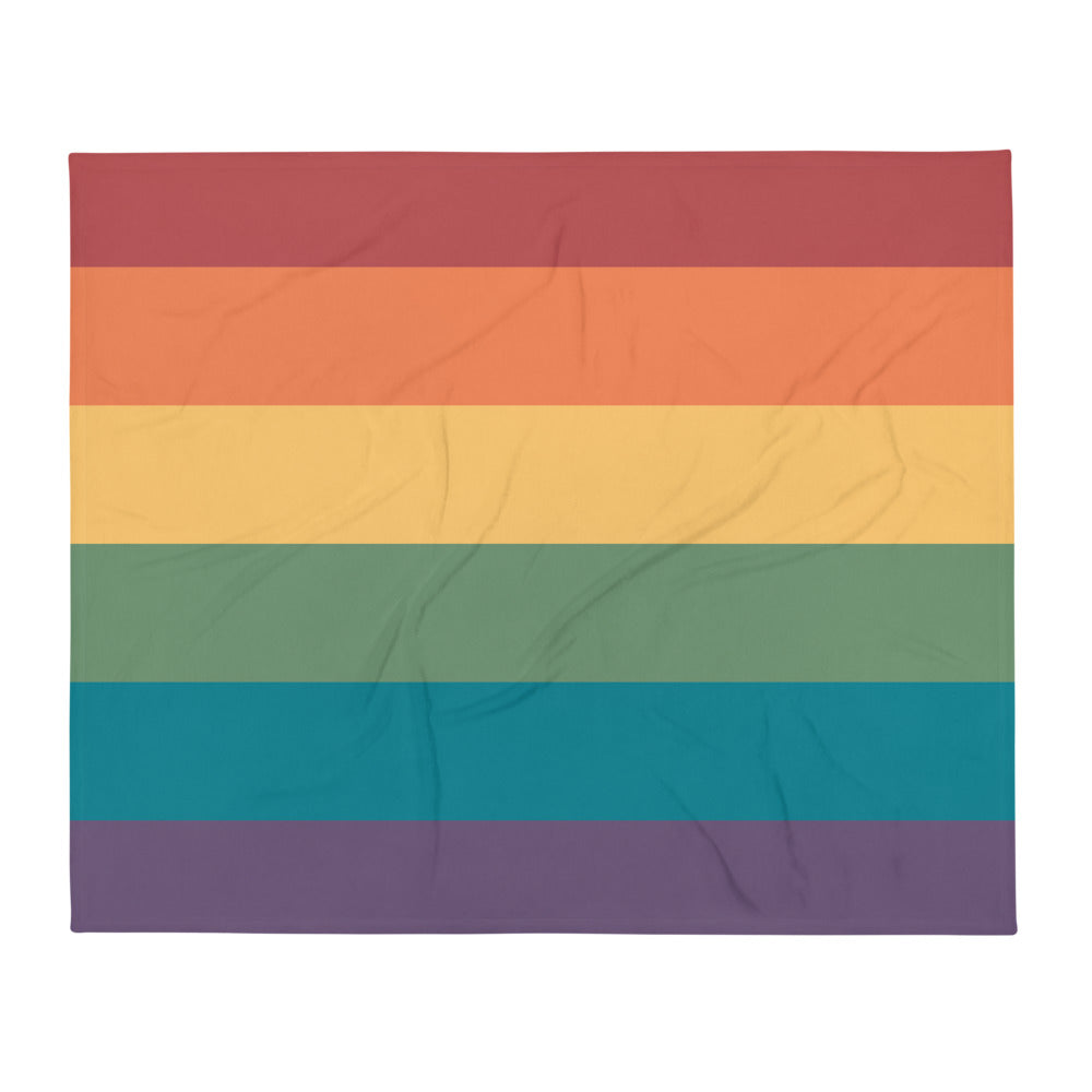 Manta con motivo del orgullo queer