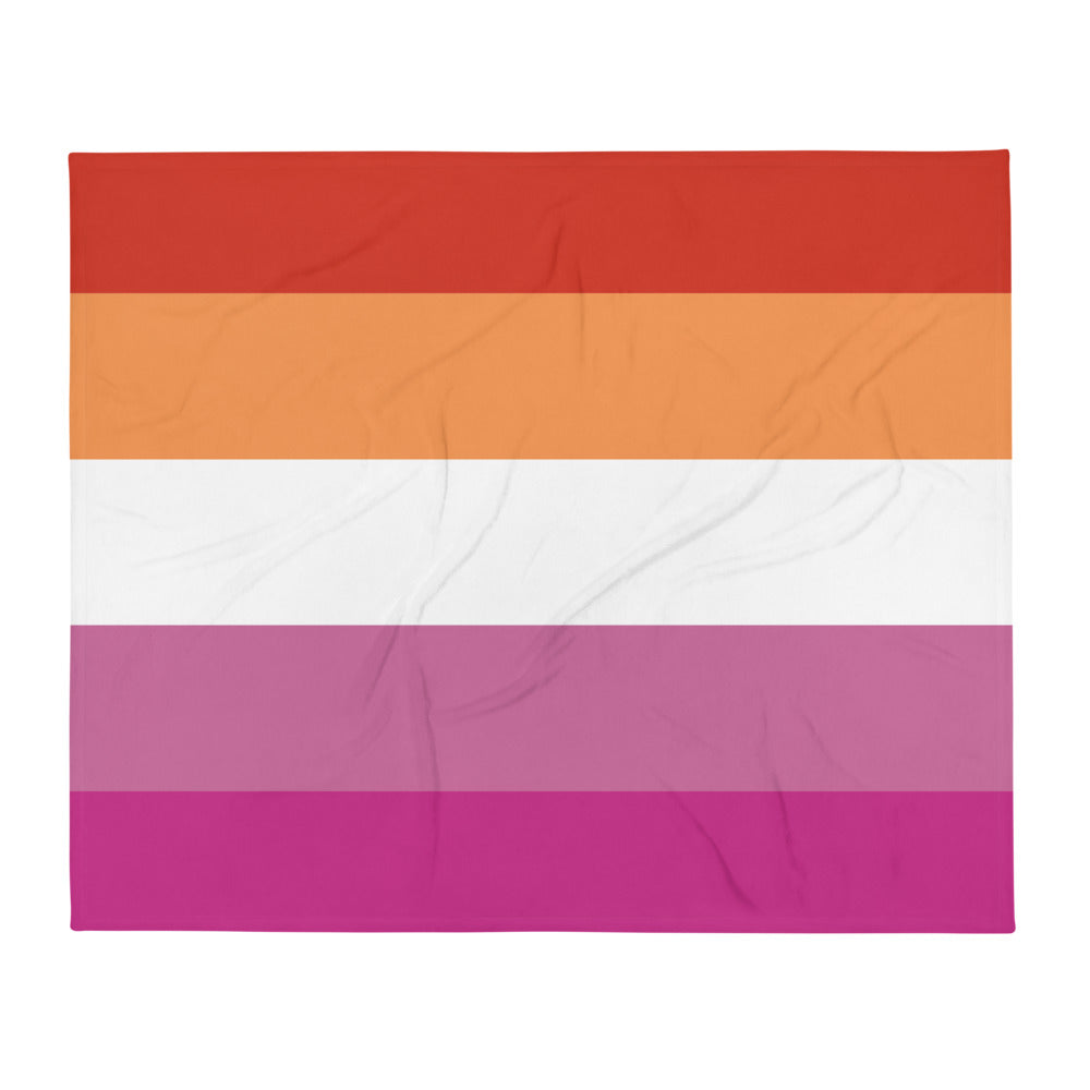 Manta con motivo del orgullo lésbico