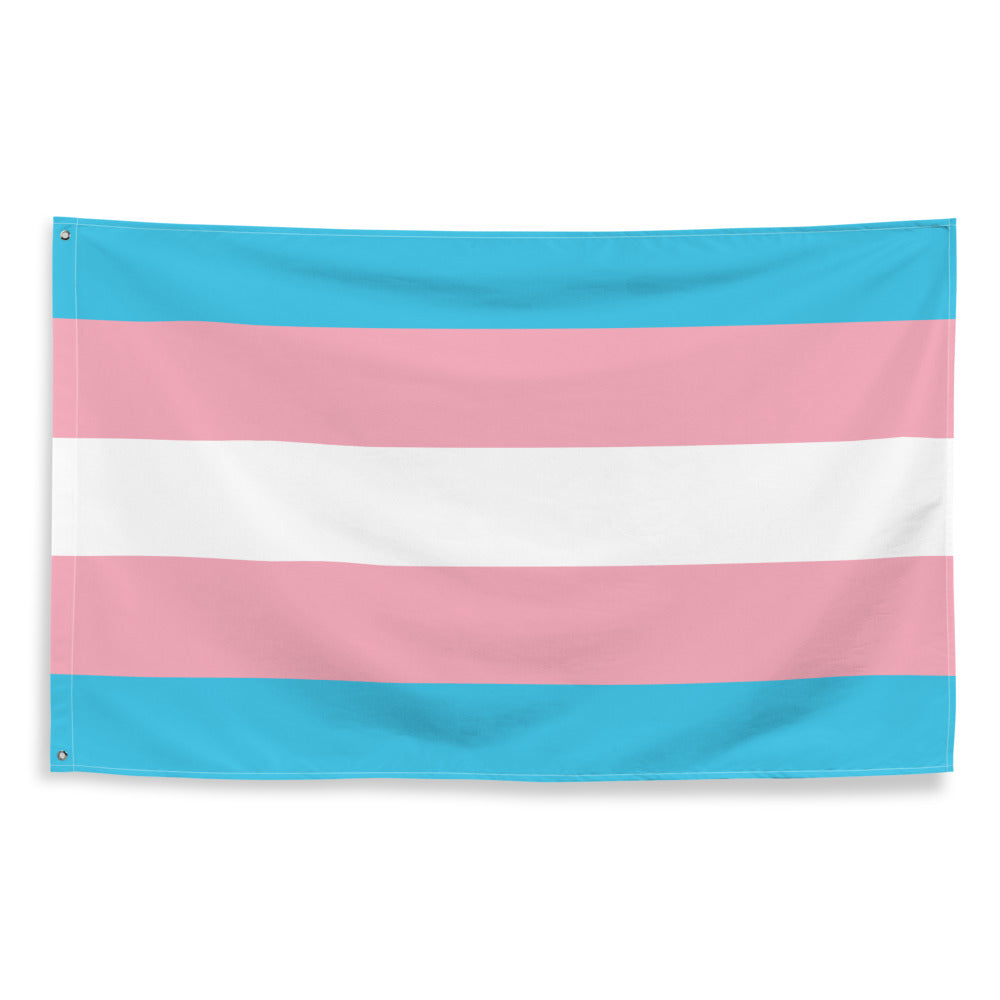 Trans Single-Sided Flag