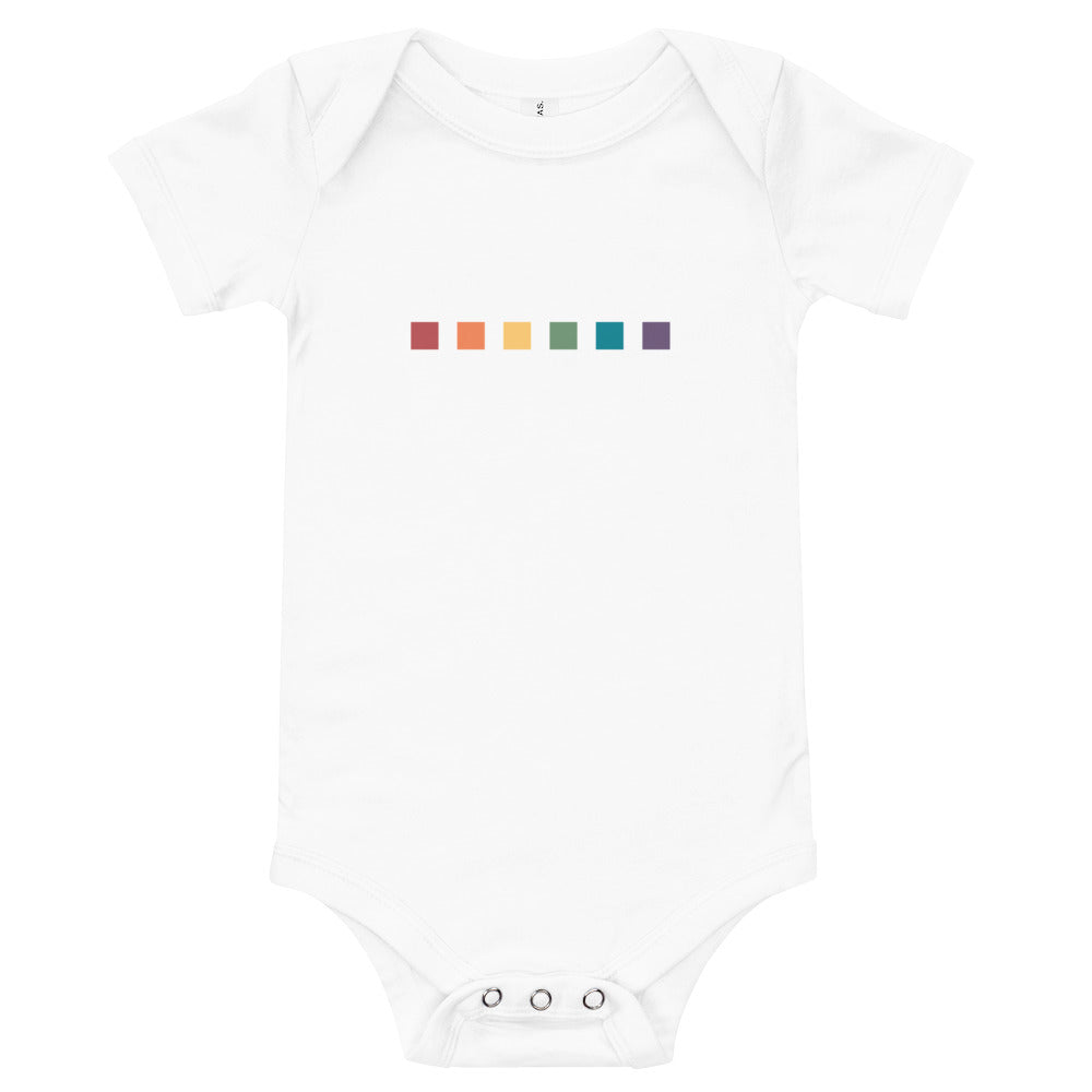 Rainbow Squares Onesie