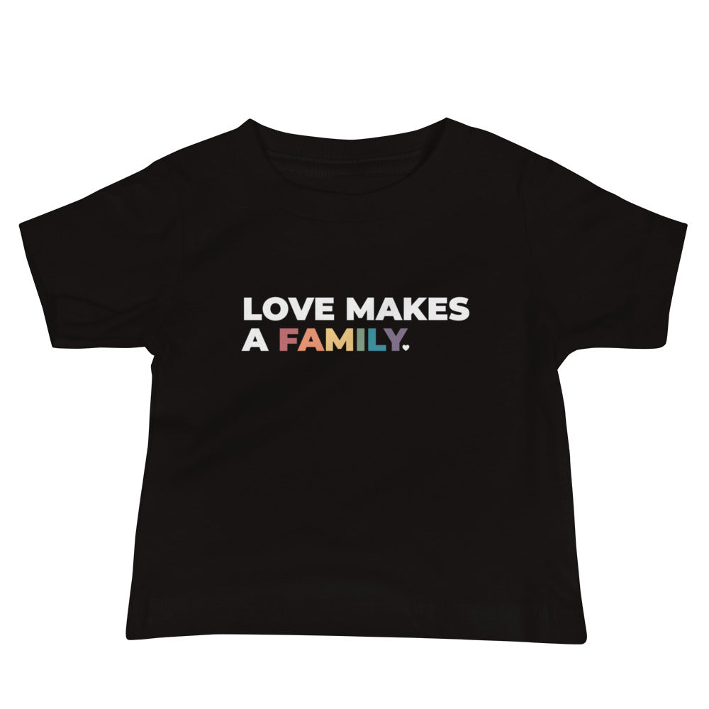 Camiseta de bebé El amor hace una familia