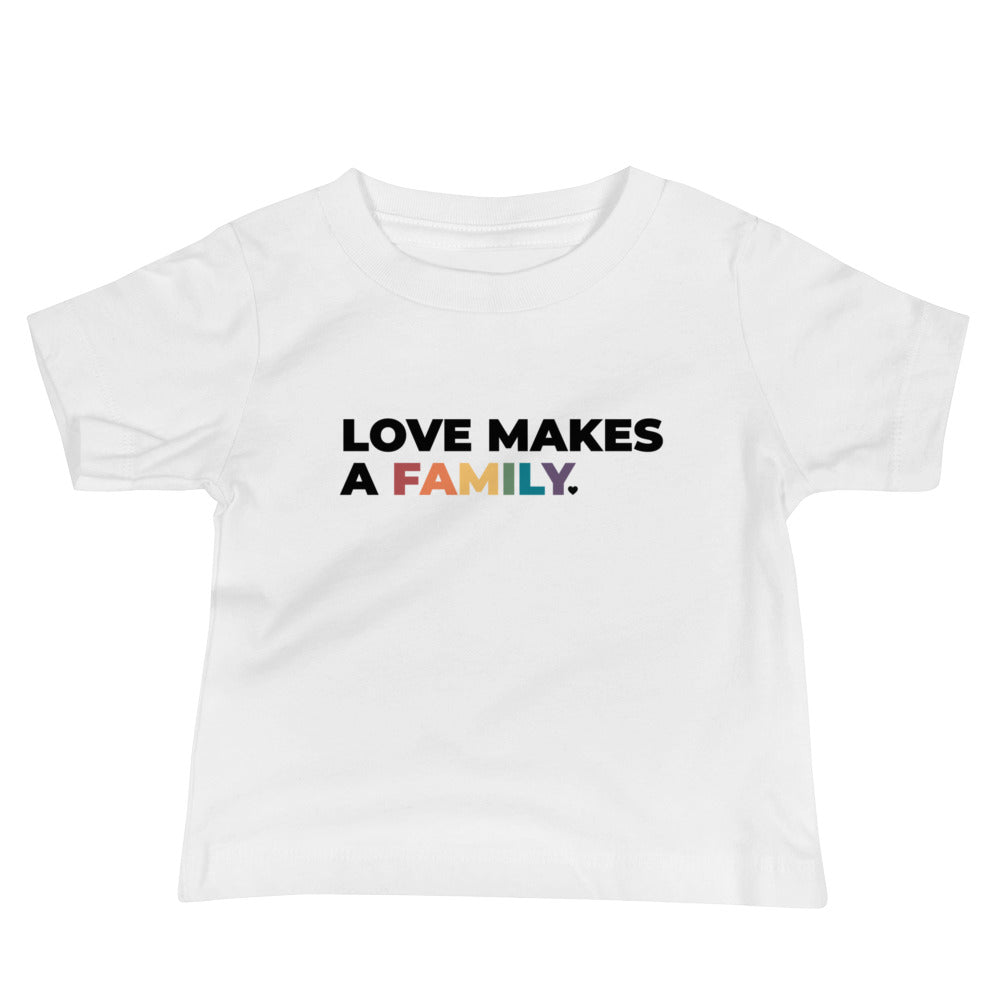 Camiseta de bebé El amor hace una familia