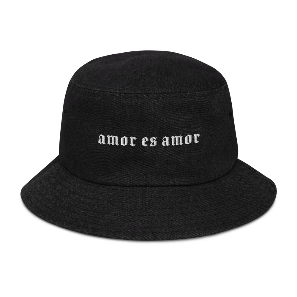 Amor es Amor Denim Bucket Hat