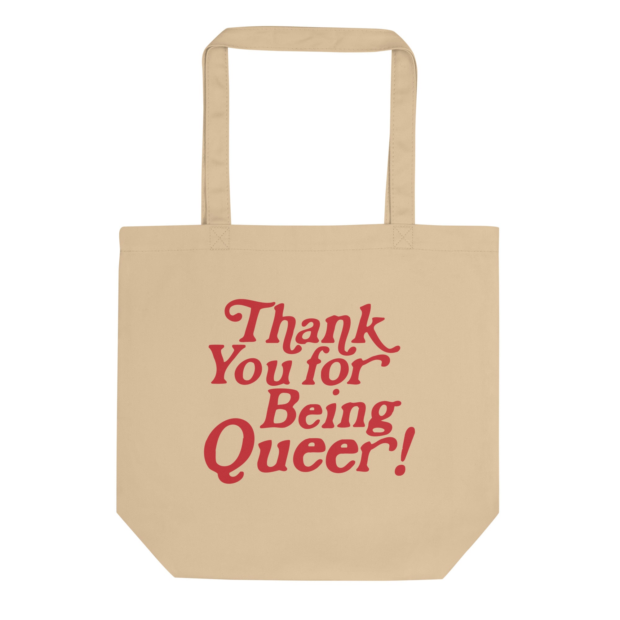 Bolsa de tela orgánica "Gracias por ser queer"