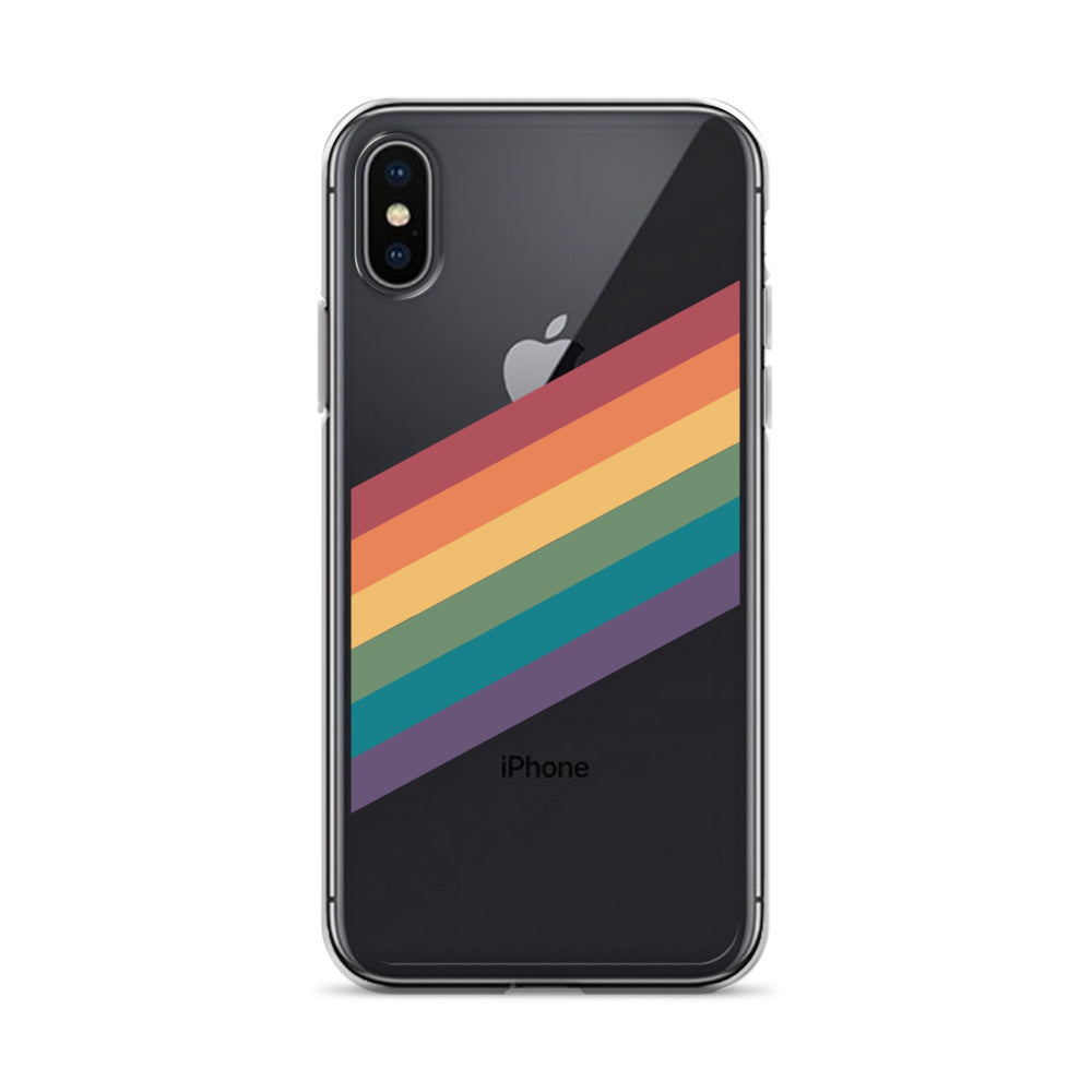 Funda para iPhone con rayas de arcoíris
