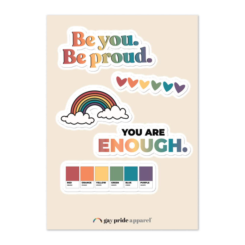 Hoja de calcomanías gay