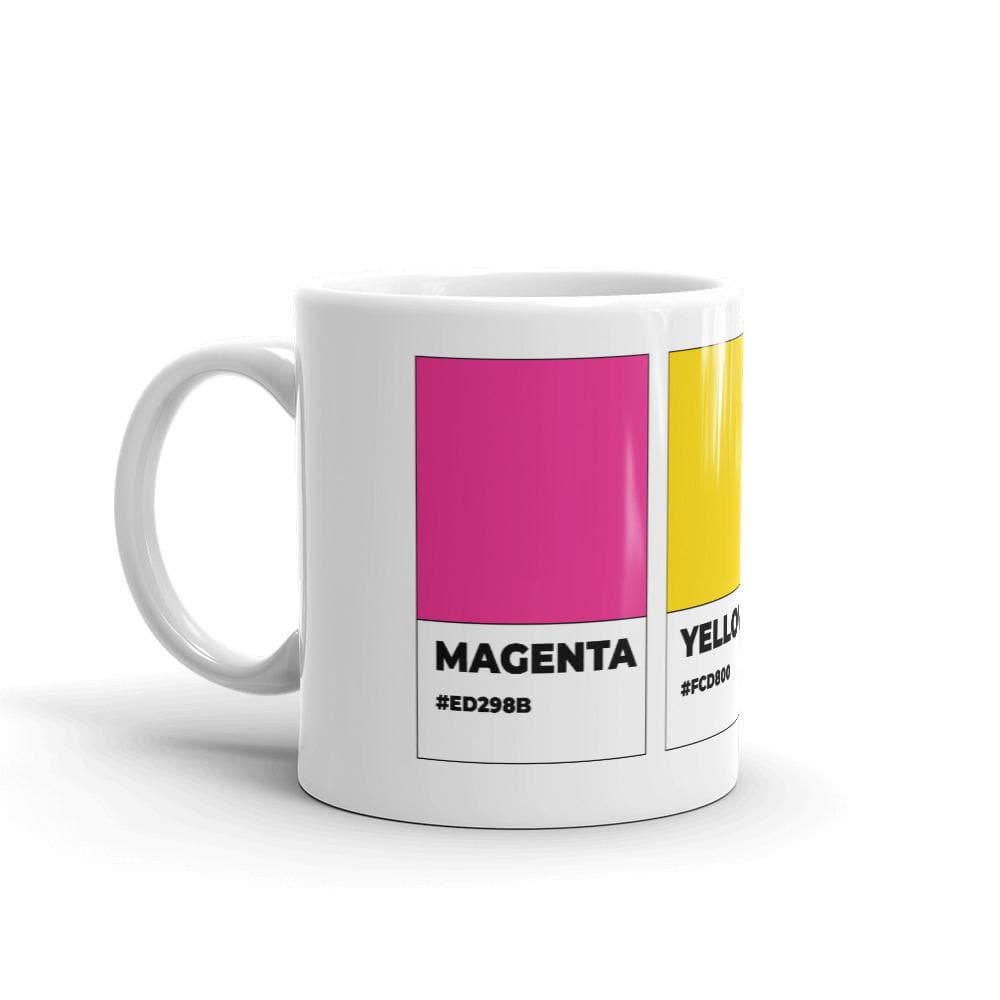 Taza de colores pansexuales