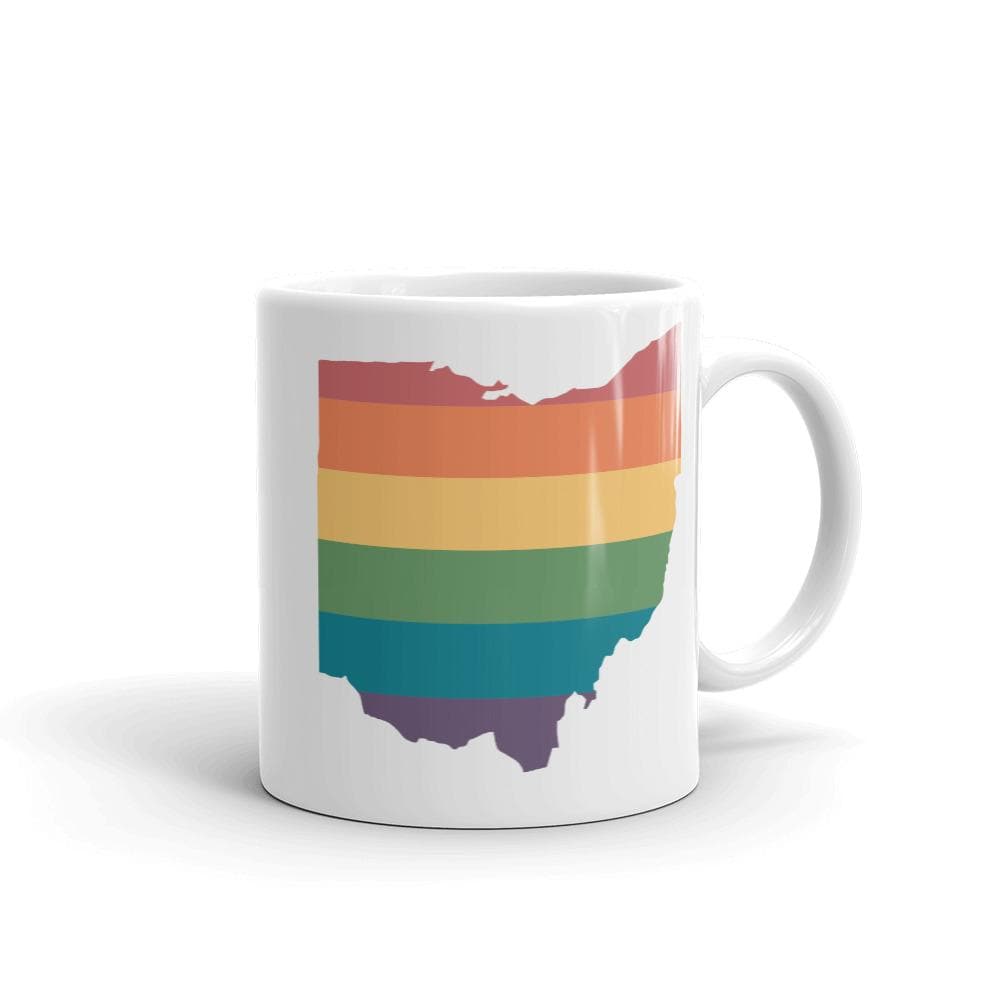 Taza con el arcoíris de Ohio