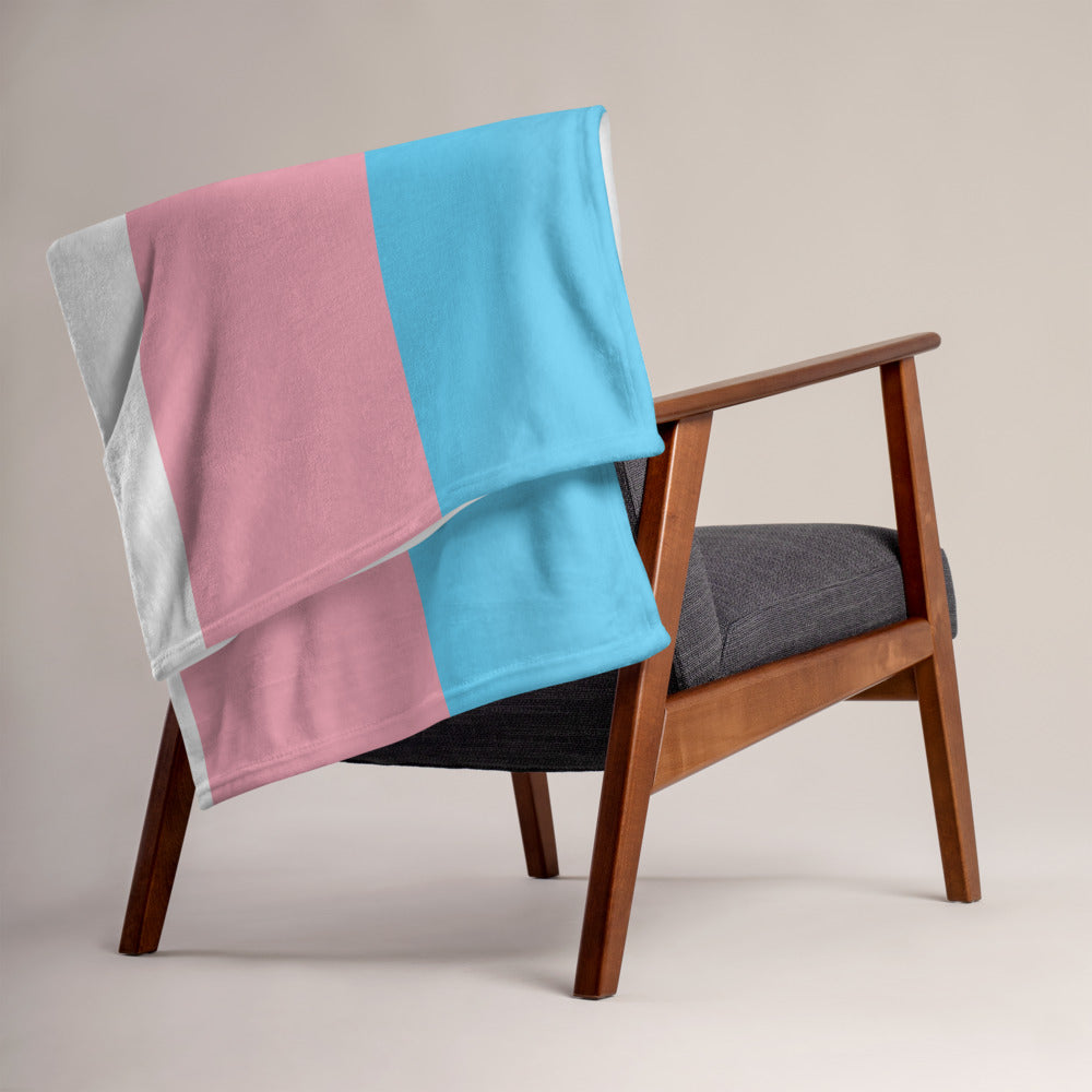 Trans Pride Throw Blanket