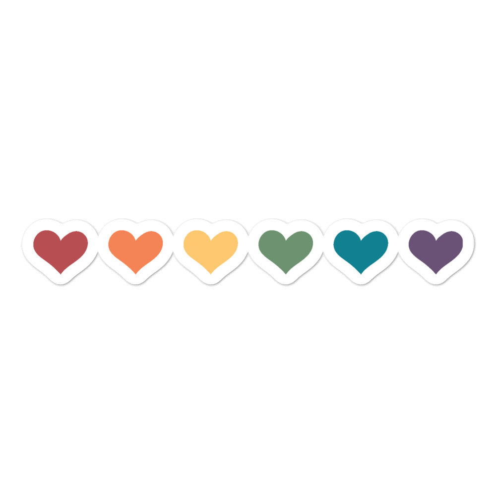 Rainbow Hearts Sticker