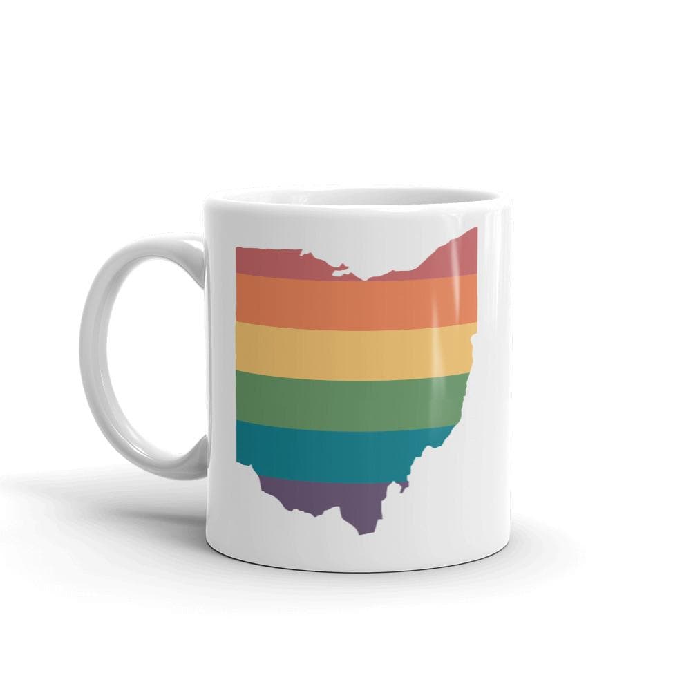 Taza con el arcoíris de Ohio