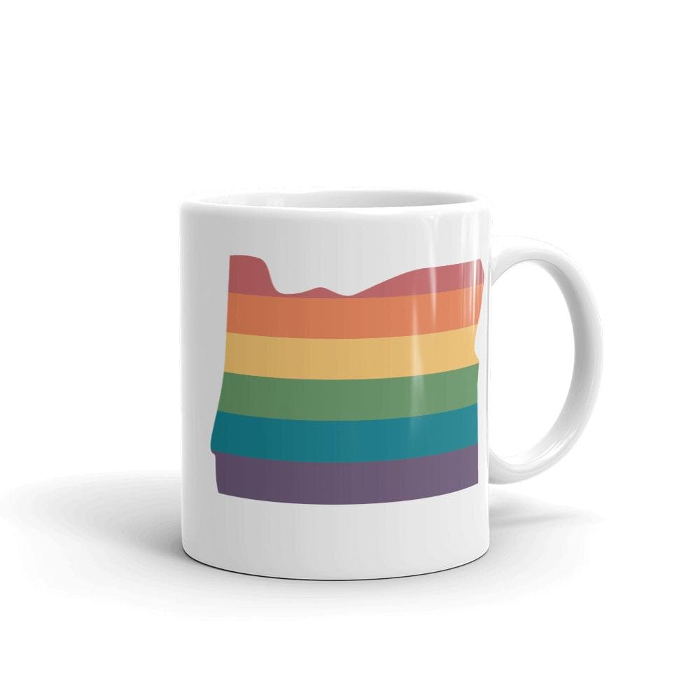 Taza con el arcoíris de Oregón