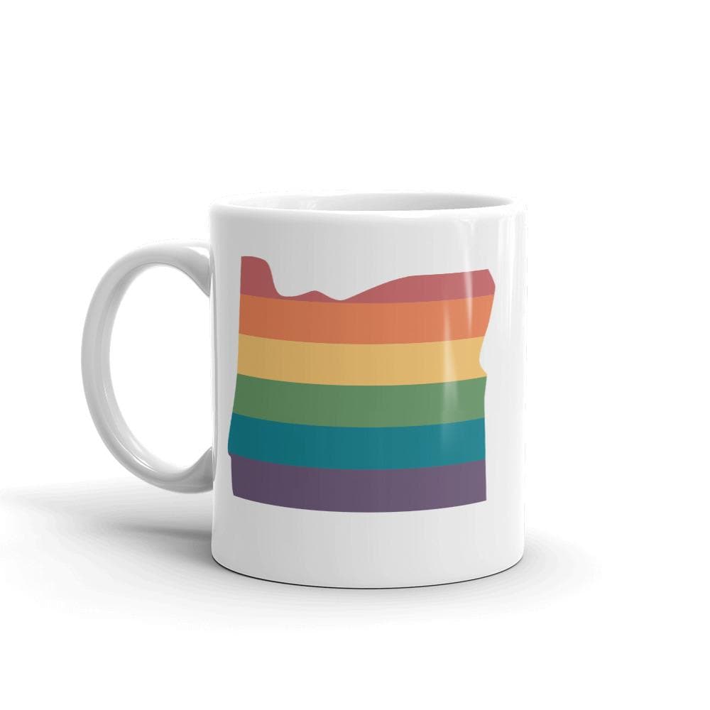 Taza con el arcoíris de Oregón