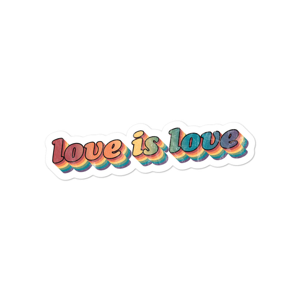 Retro Love is Love Sticker