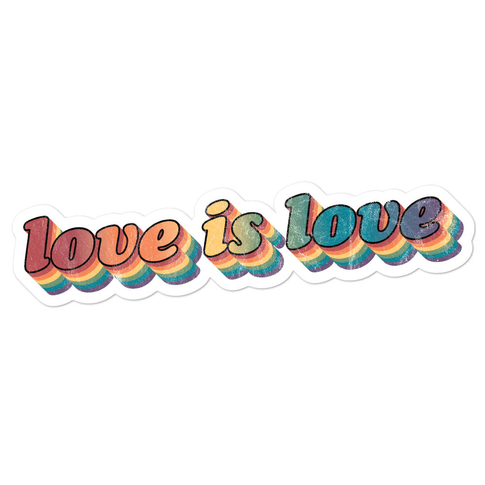 Retro Love is Love Sticker