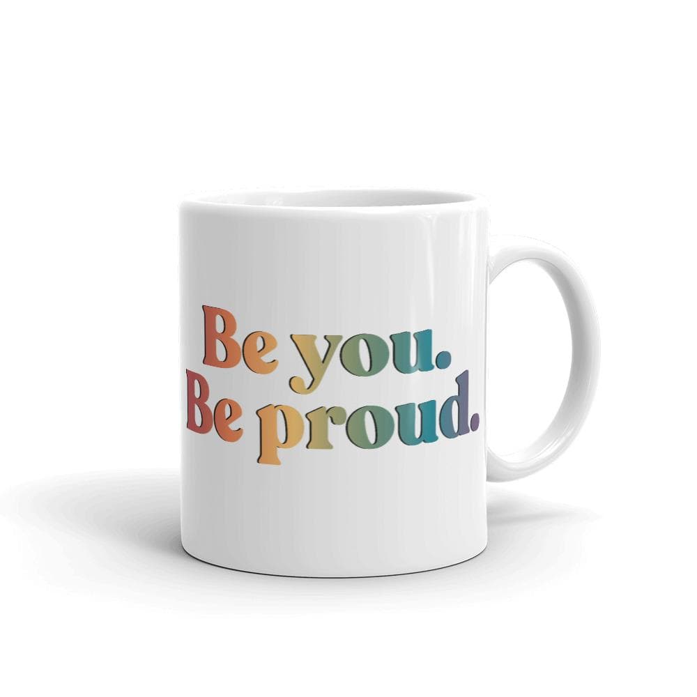 Taza con degradado "Sé tú, sé orgulloso"