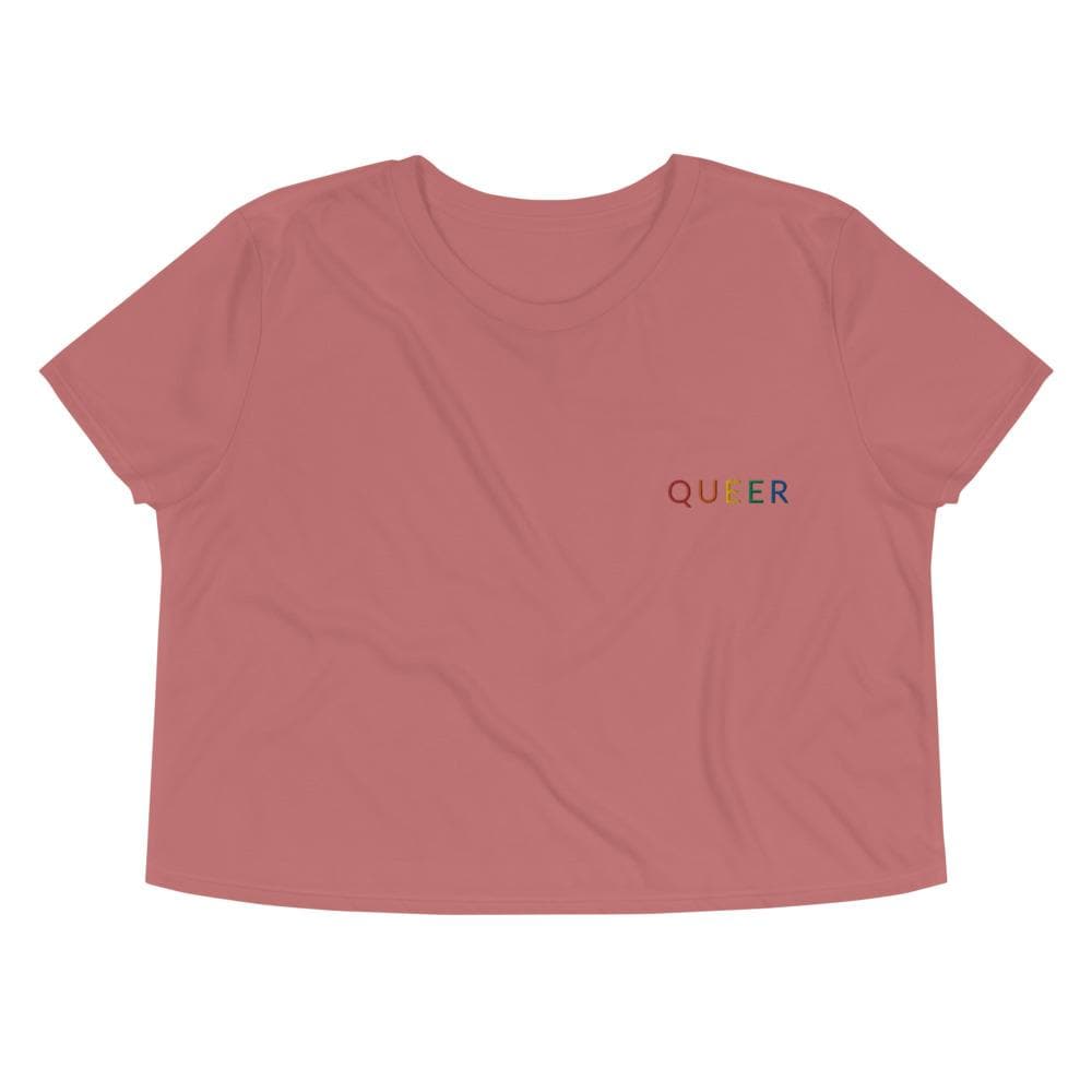 Queer Embroidered Unisex Crop Top