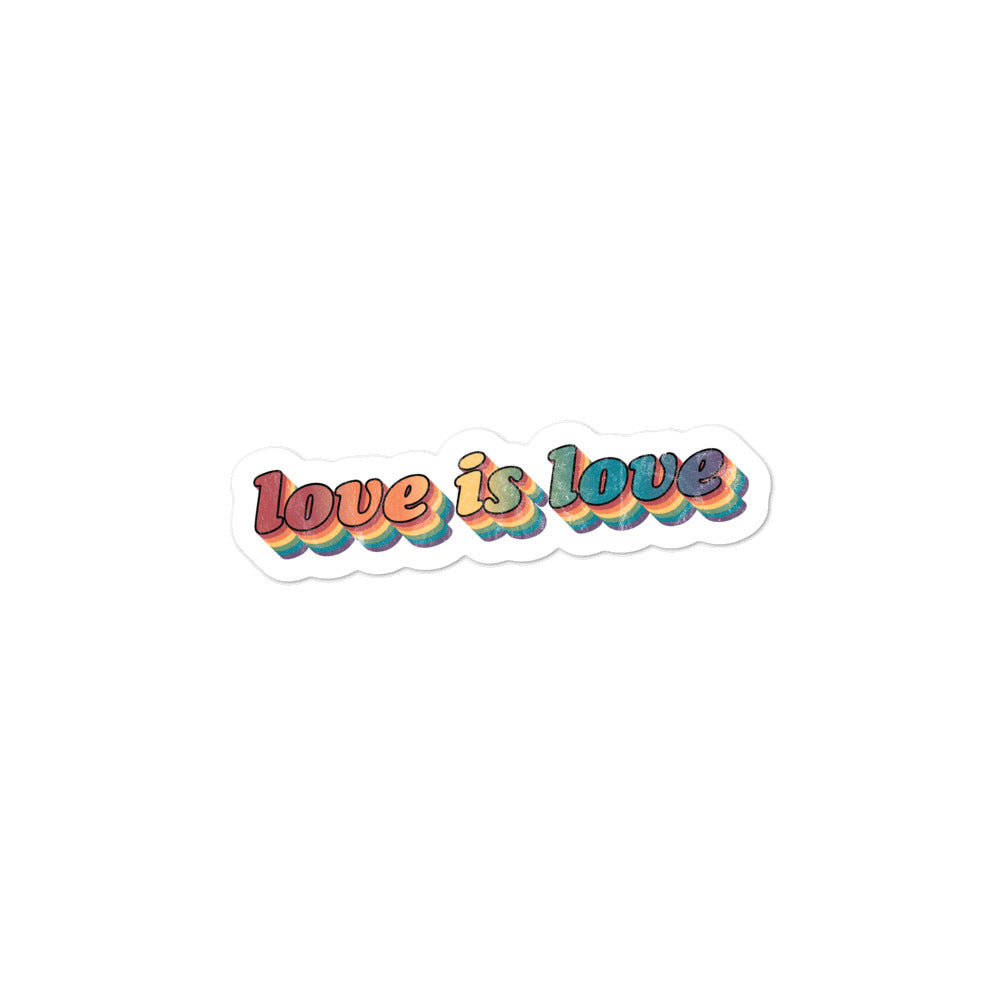 Retro Love is Love Sticker