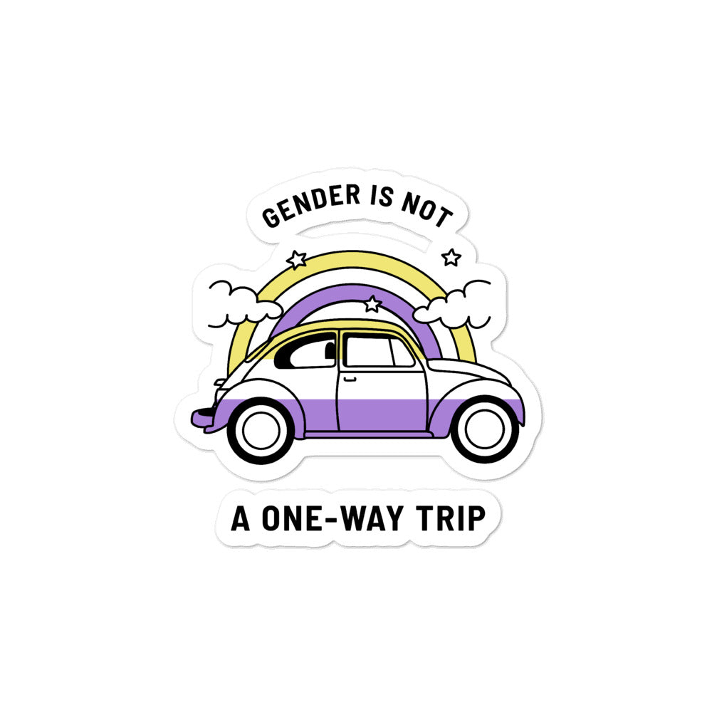 Gender is Not a One Way Street Stickers