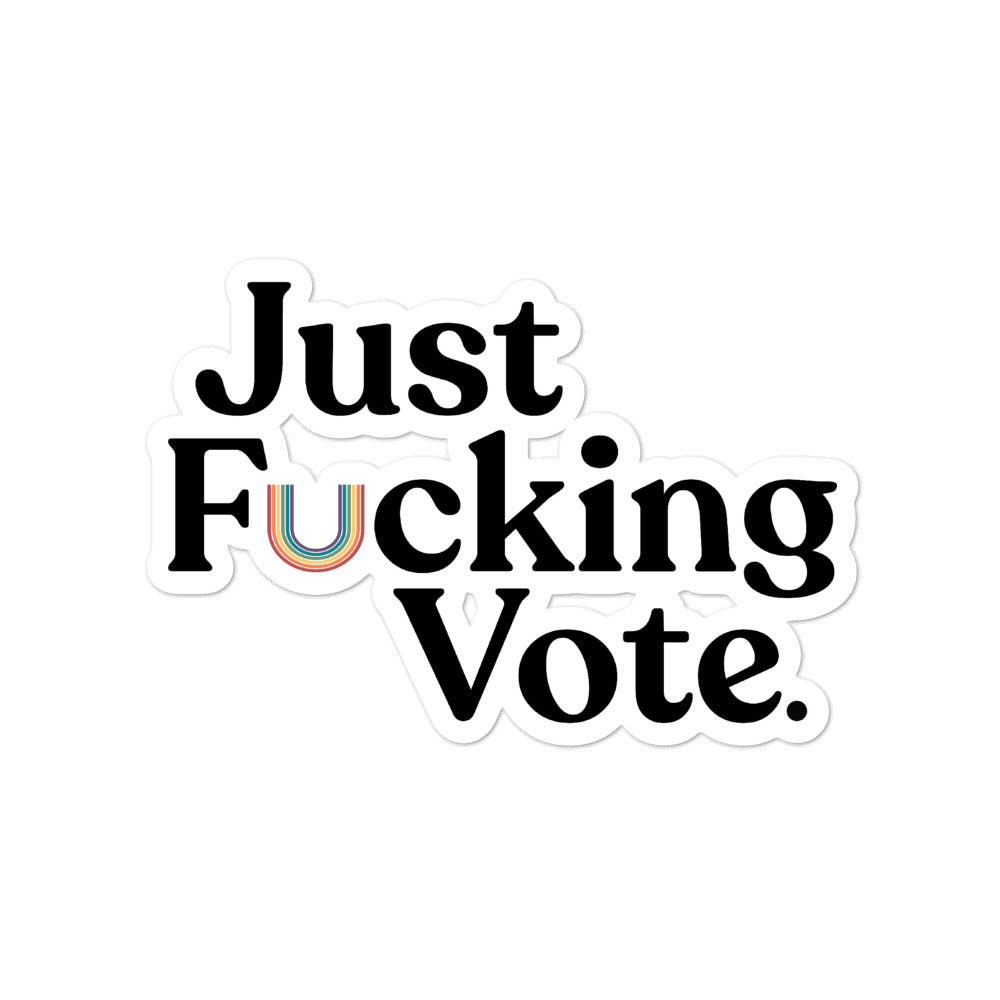 Autocollants « Just Fucking Votez »